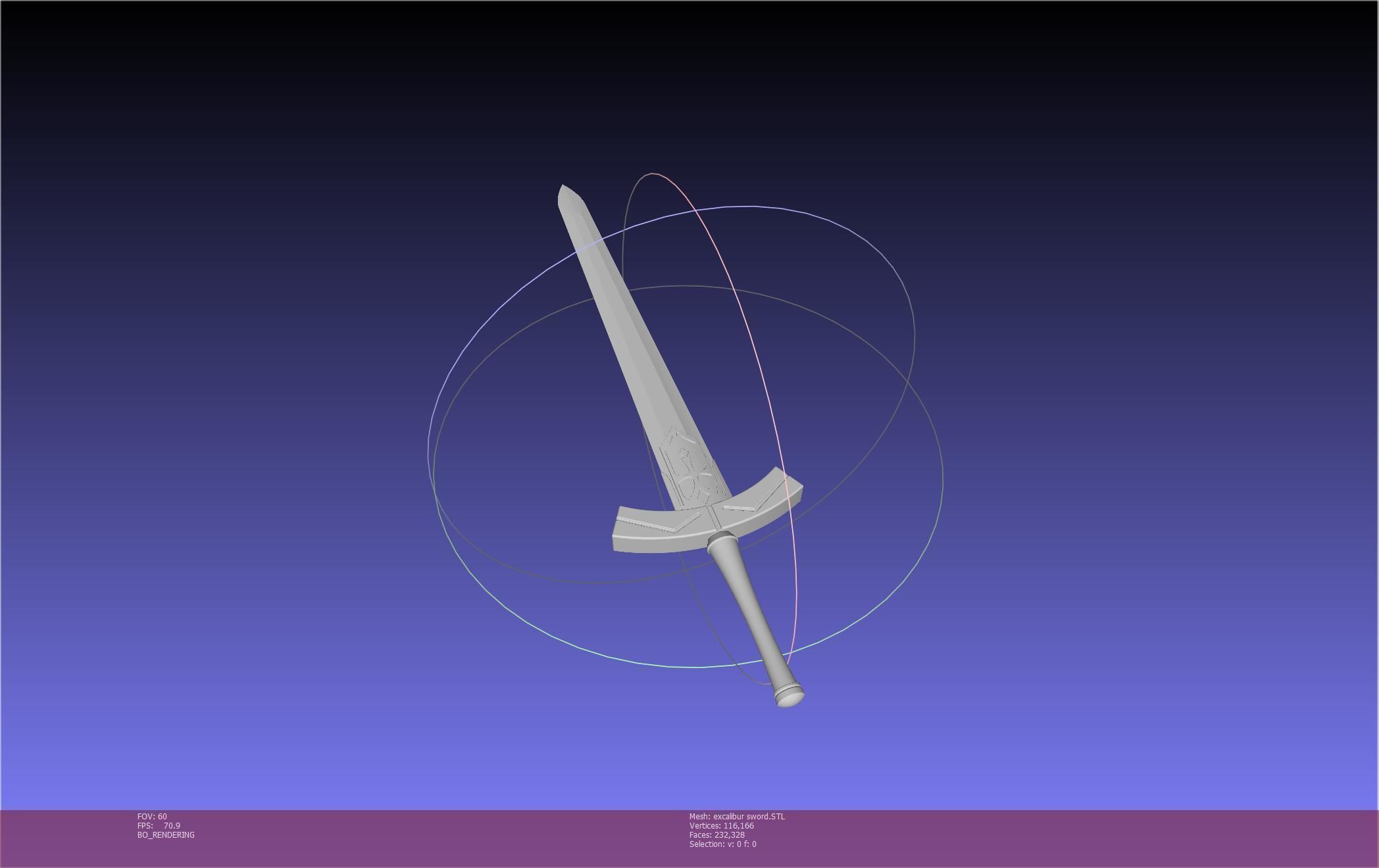 Fate Saber Excalibur Sword Printable Assembly 3D print model_67