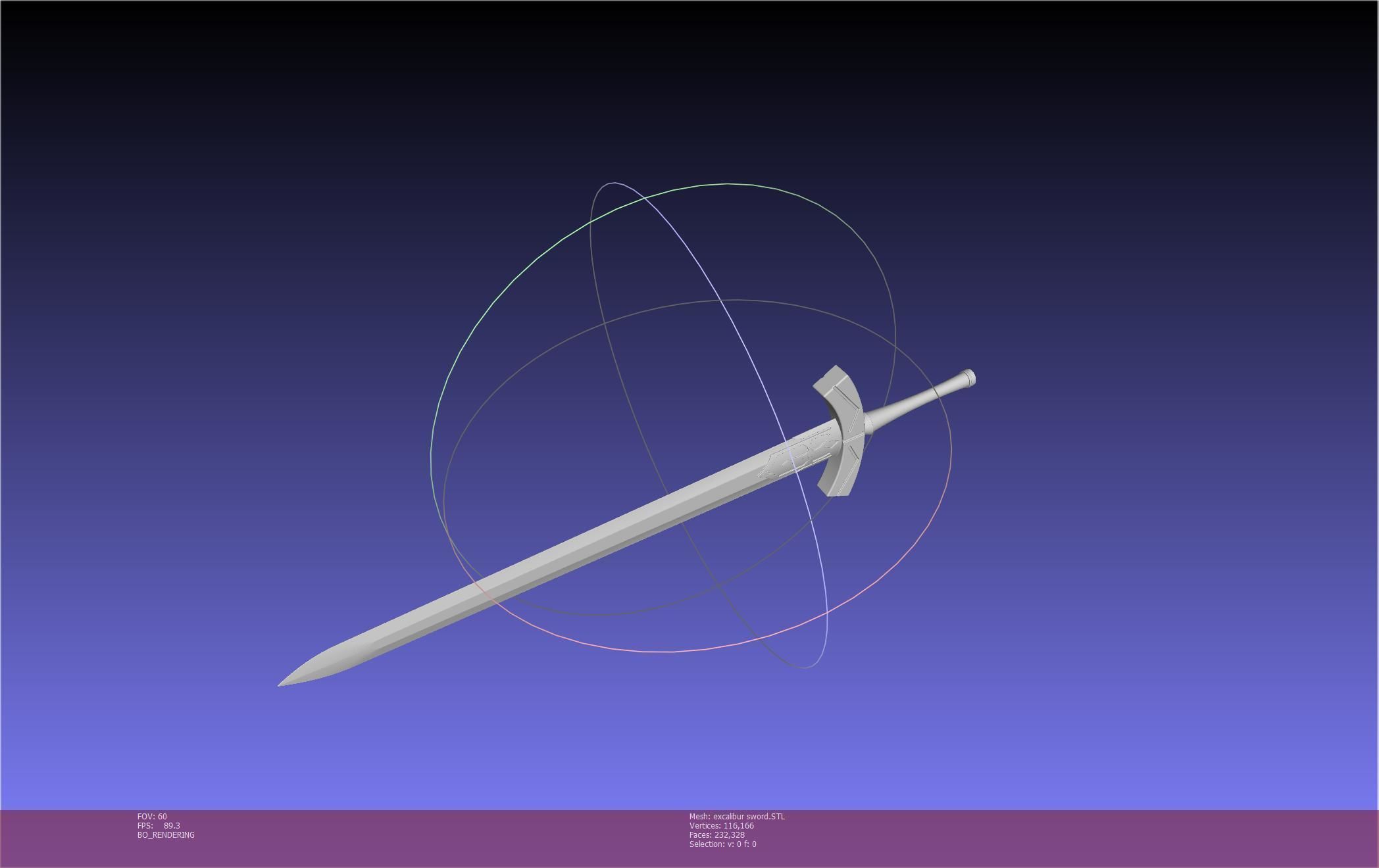 Fate Saber Excalibur Sword Printable Assembly 3D print model_58