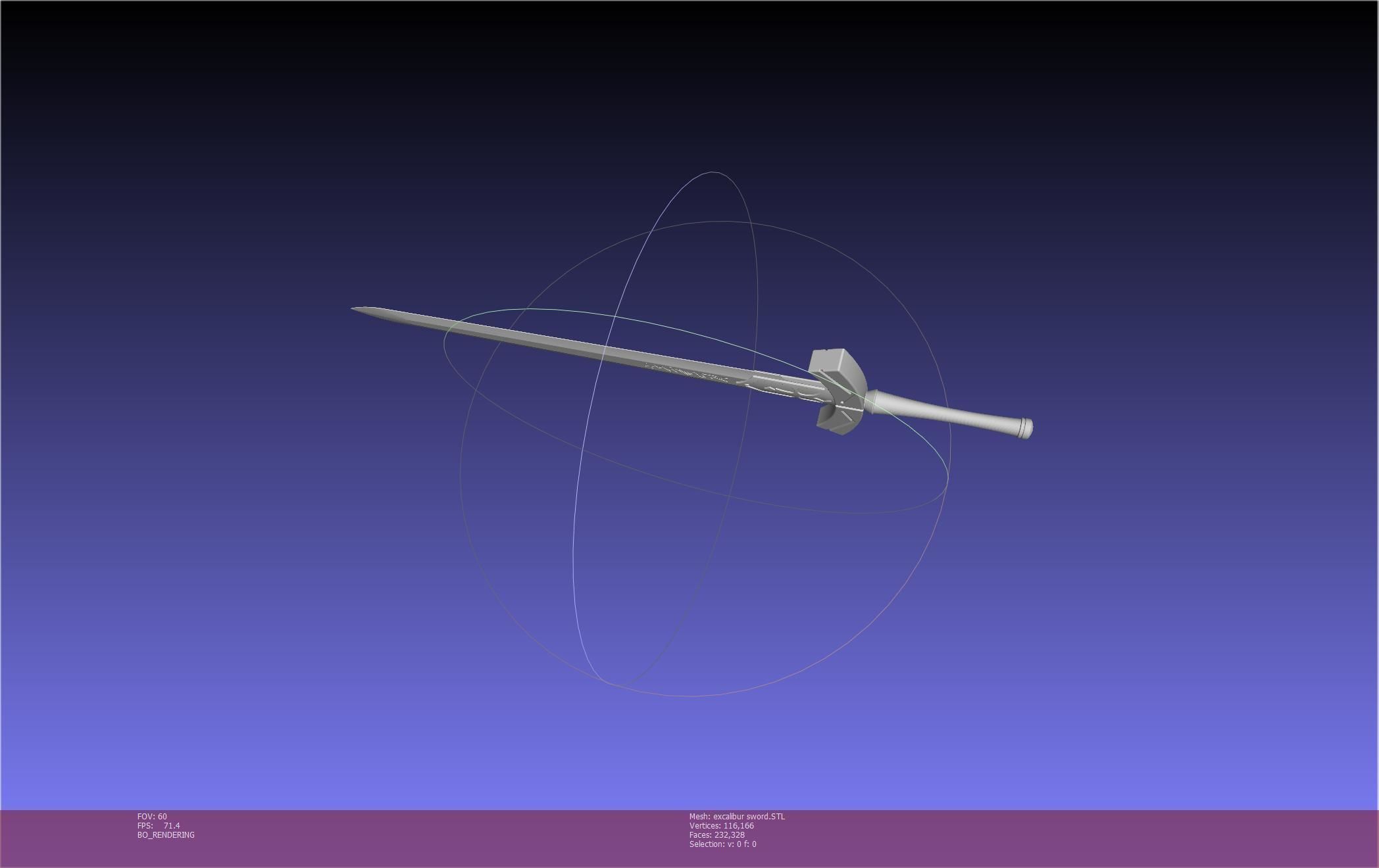 Fate Saber Excalibur Sword Printable Assembly 3D print model_83