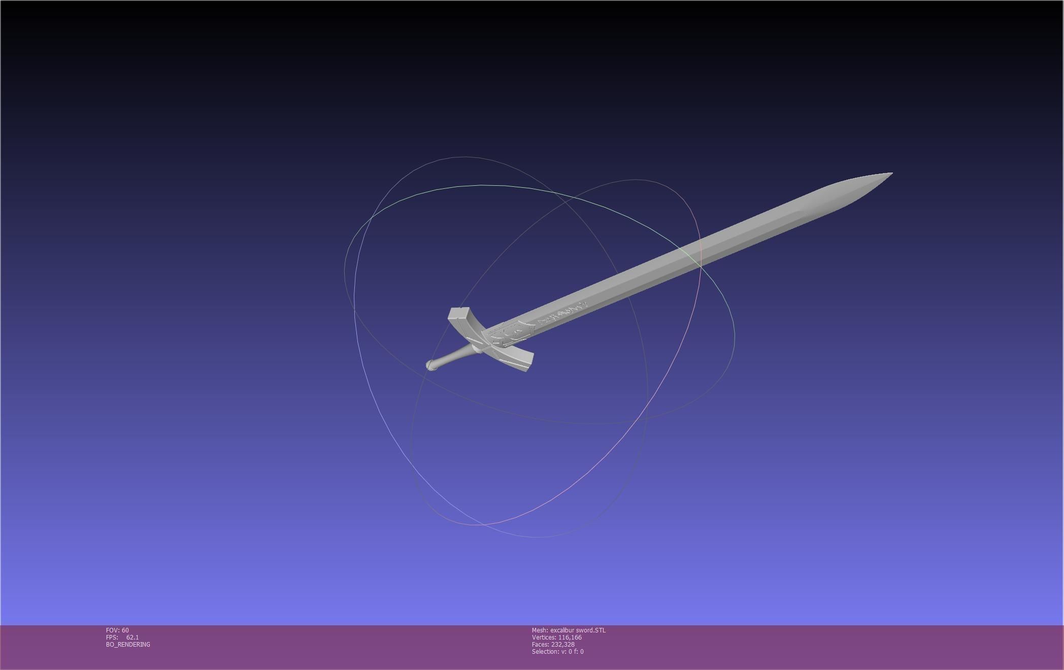 Fate Saber Excalibur Sword Printable Assembly 3D print model_59