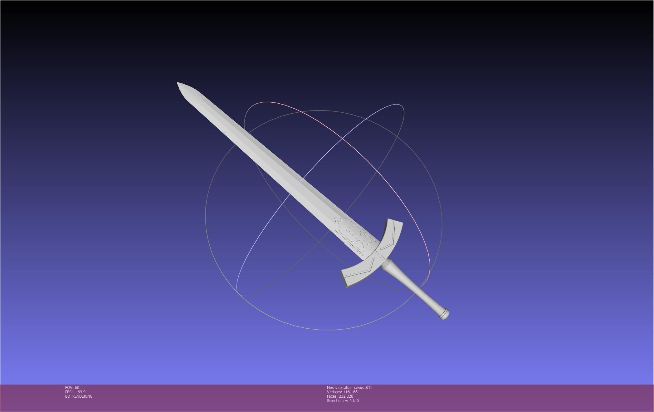 Fate Saber Excalibur Sword Printable Assembly 3D print model_46