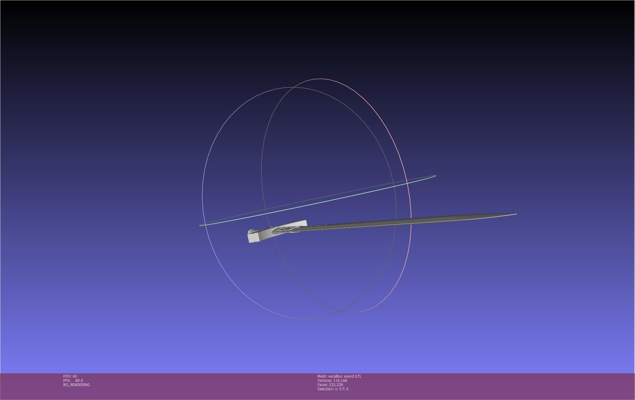 Fate Saber Excalibur Sword Printable Assembly 3D print model_72