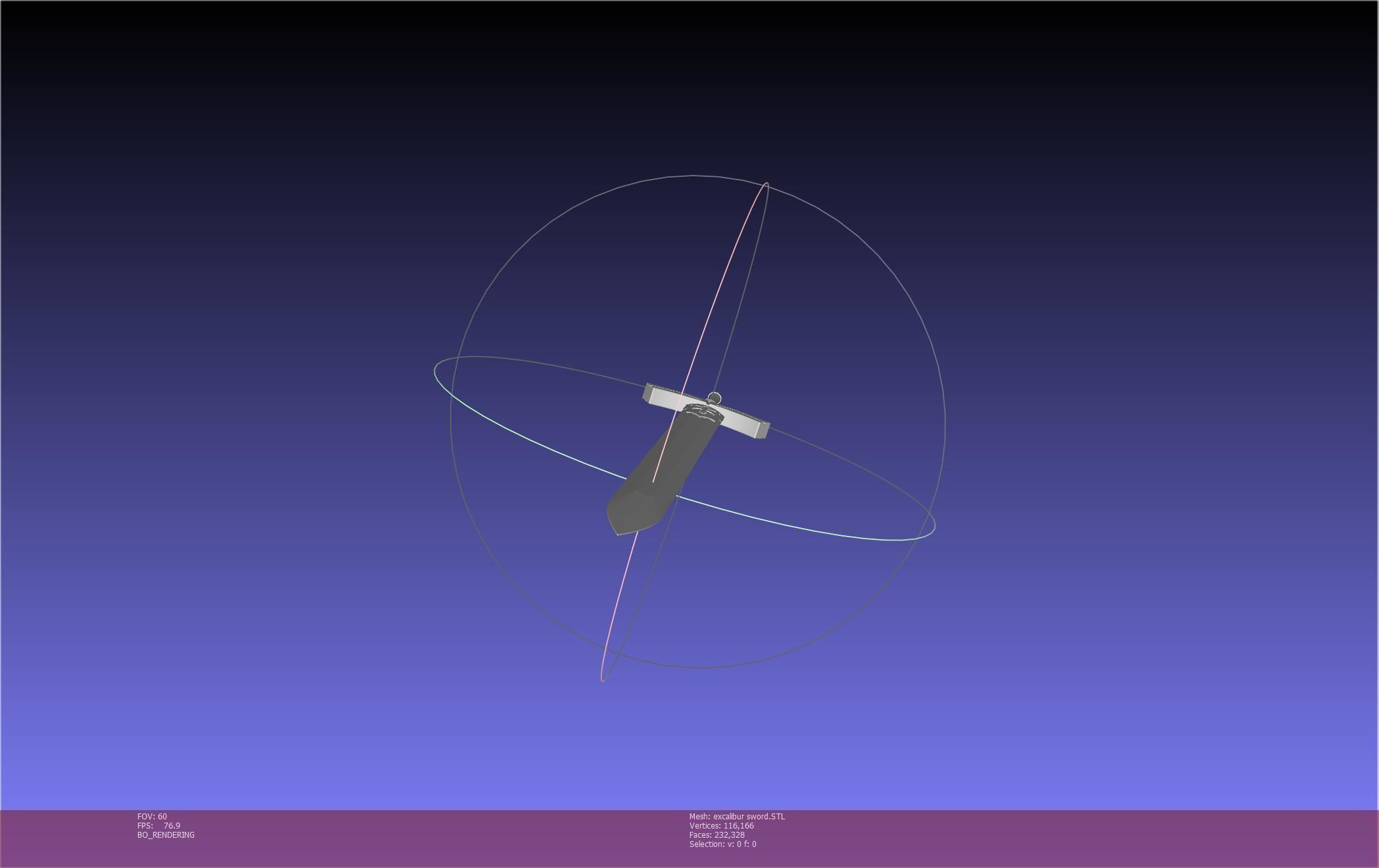 Fate Saber Excalibur Sword Printable Assembly 3D print model_33