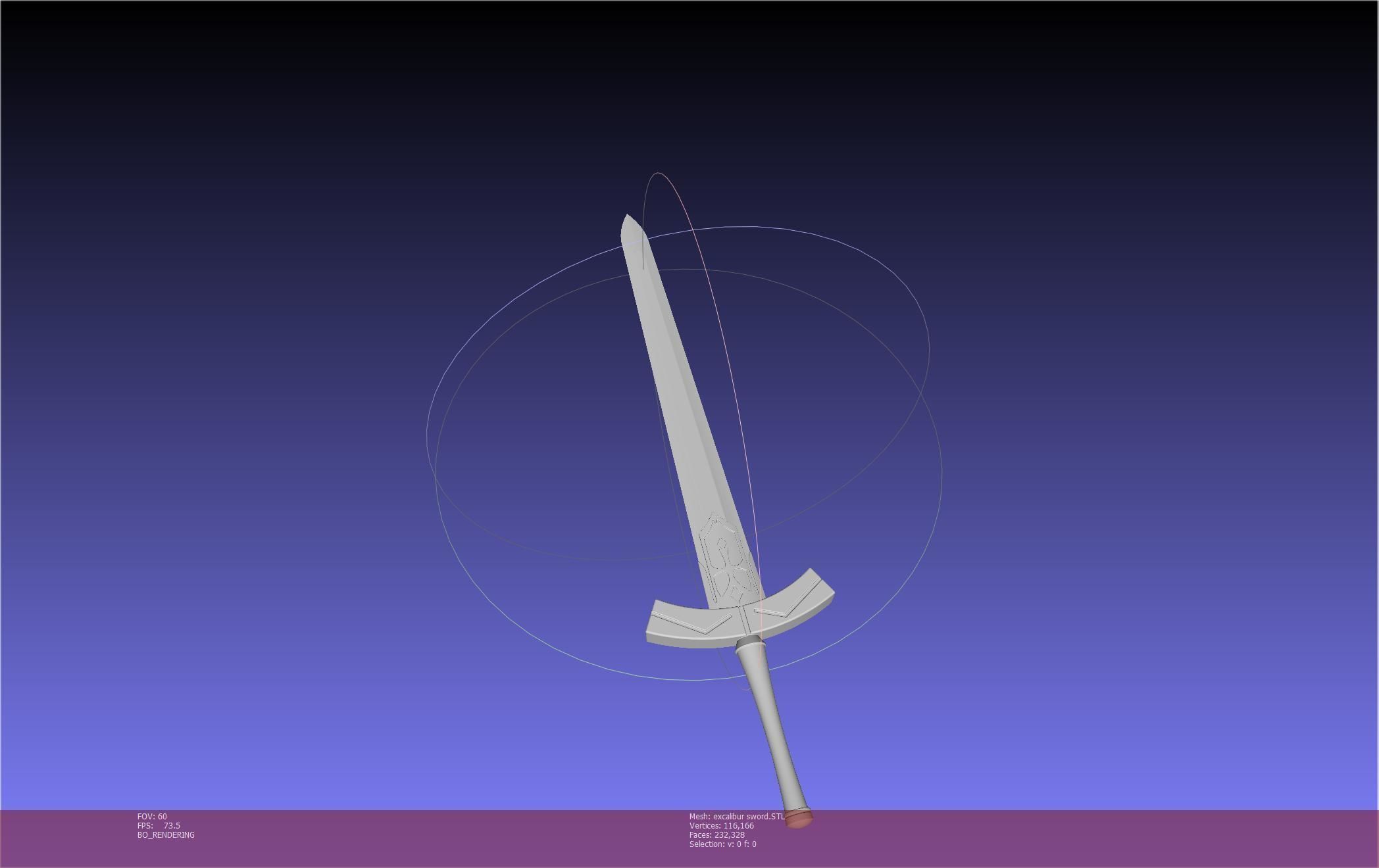 Fate Saber Excalibur Sword Printable Assembly 3D print model_40
