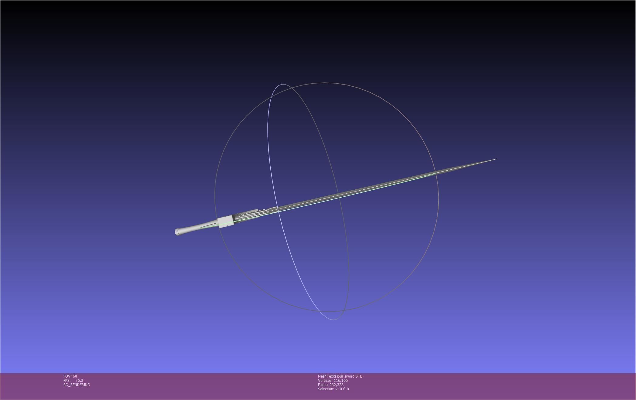 Fate Saber Excalibur Sword Printable Assembly 3D print model_52