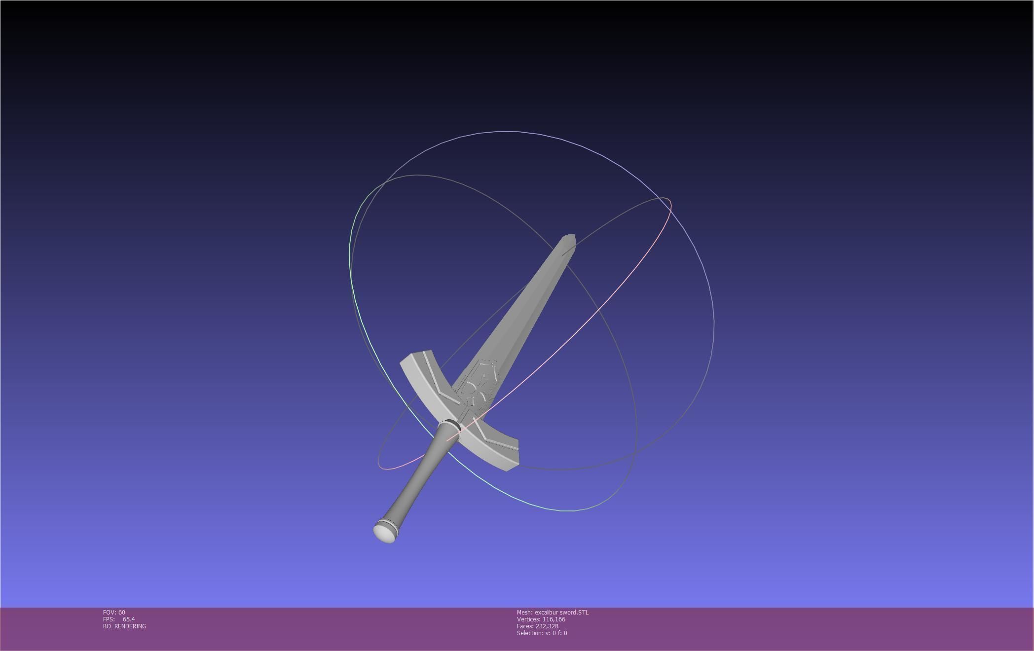Fate Saber Excalibur Sword Printable Assembly 3D print model_32
