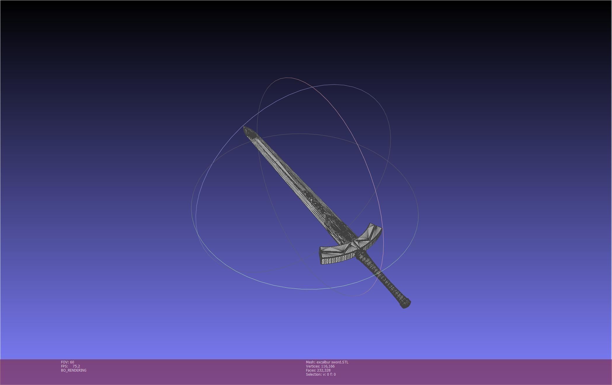 Fate Saber Excalibur Sword Printable Assembly 3D print model_114