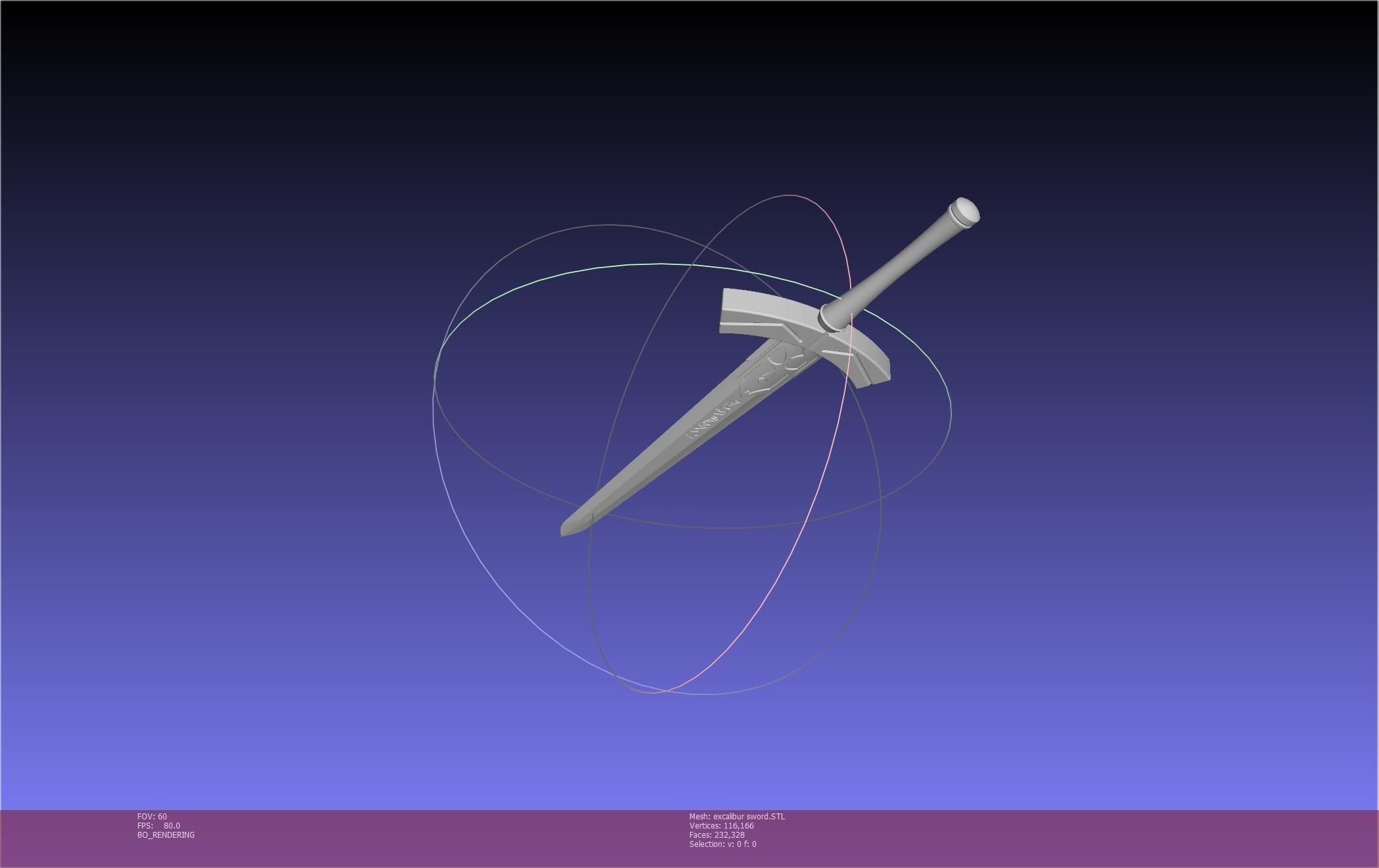 Fate Saber Excalibur Sword Printable Assembly 3D print model_36