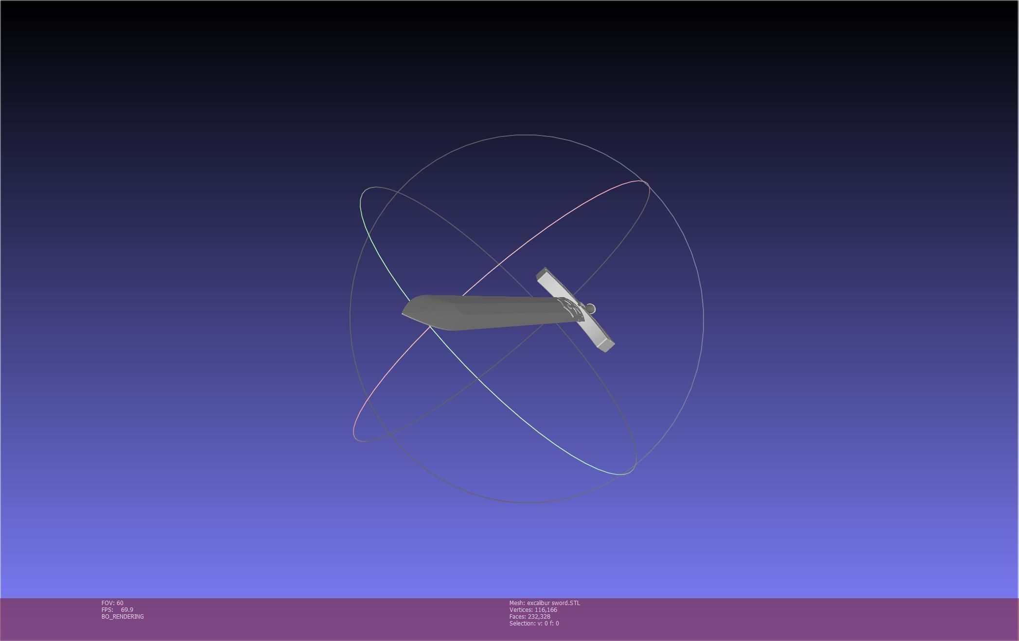 Fate Saber Excalibur Sword Printable Assembly 3D print model_64