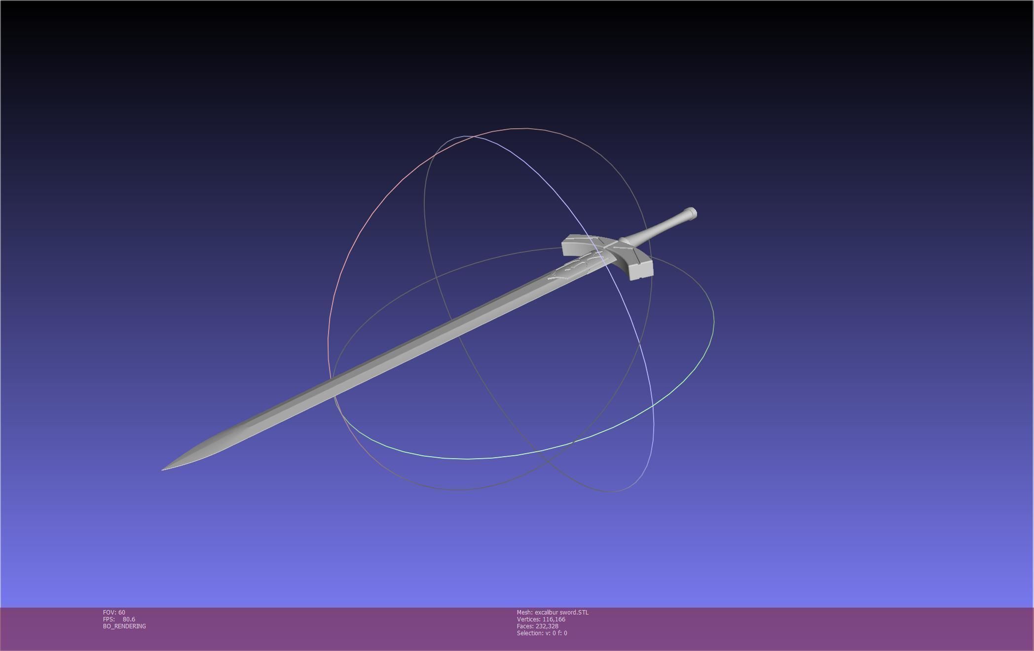 Fate Saber Excalibur Sword Printable Assembly 3D print model_47
