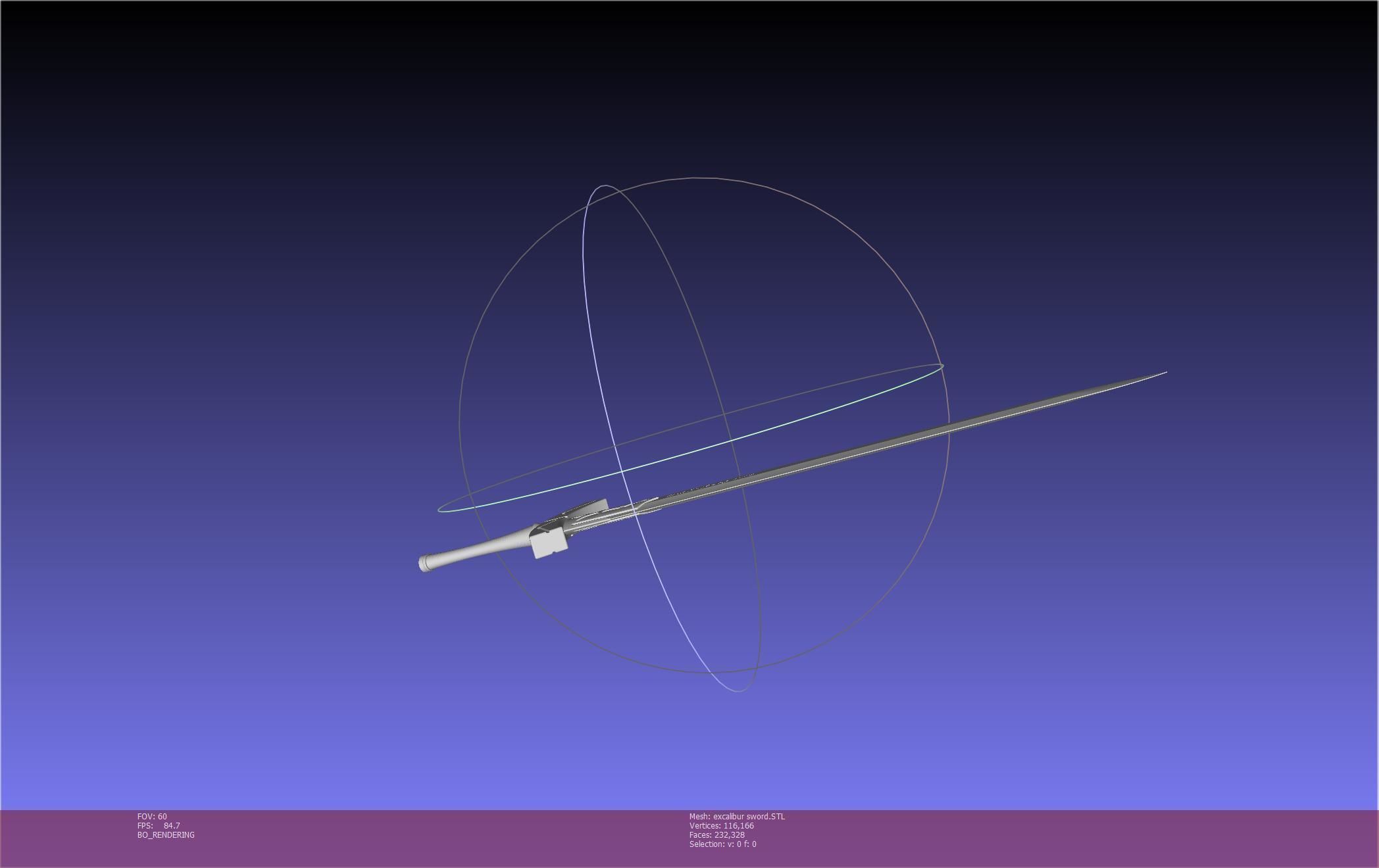 Fate Saber Excalibur Sword Printable Assembly 3D print model_75