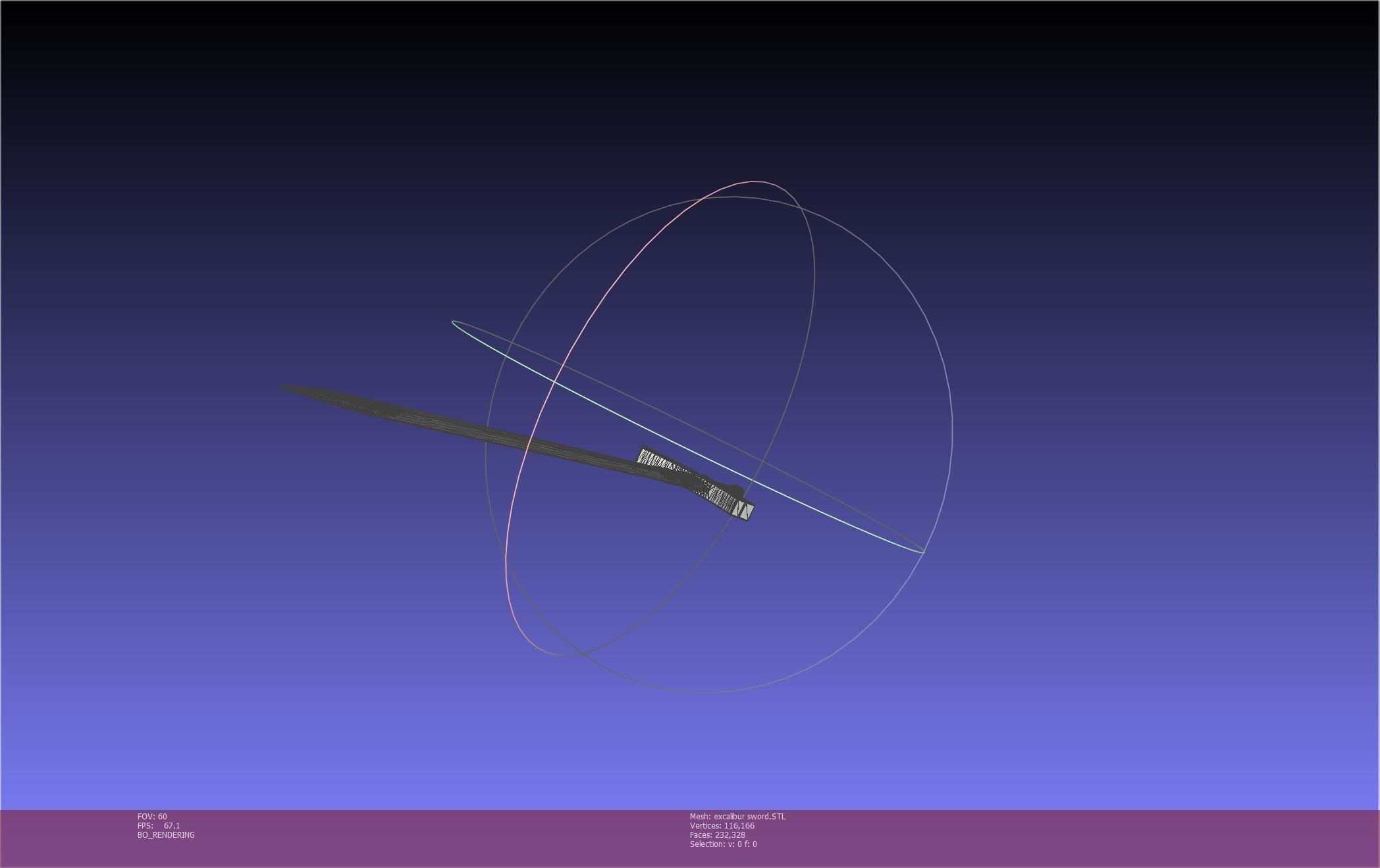 Fate Saber Excalibur Sword Printable Assembly 3D print model_112