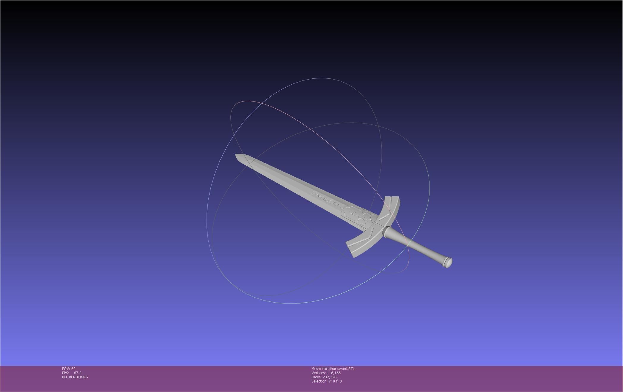 Fate Saber Excalibur Sword Printable Assembly 3D print model_60