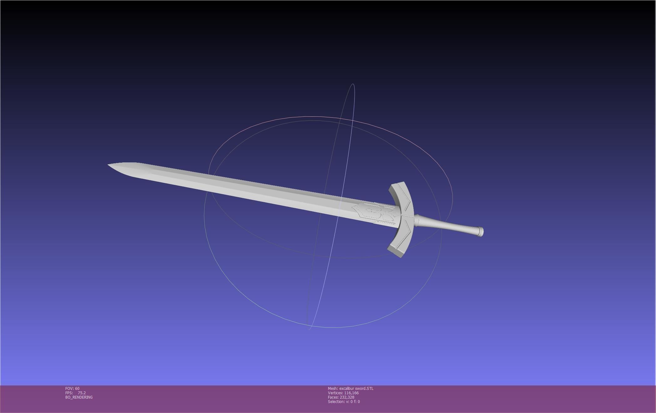 Fate Saber Excalibur Sword Printable Assembly 3D print model_79