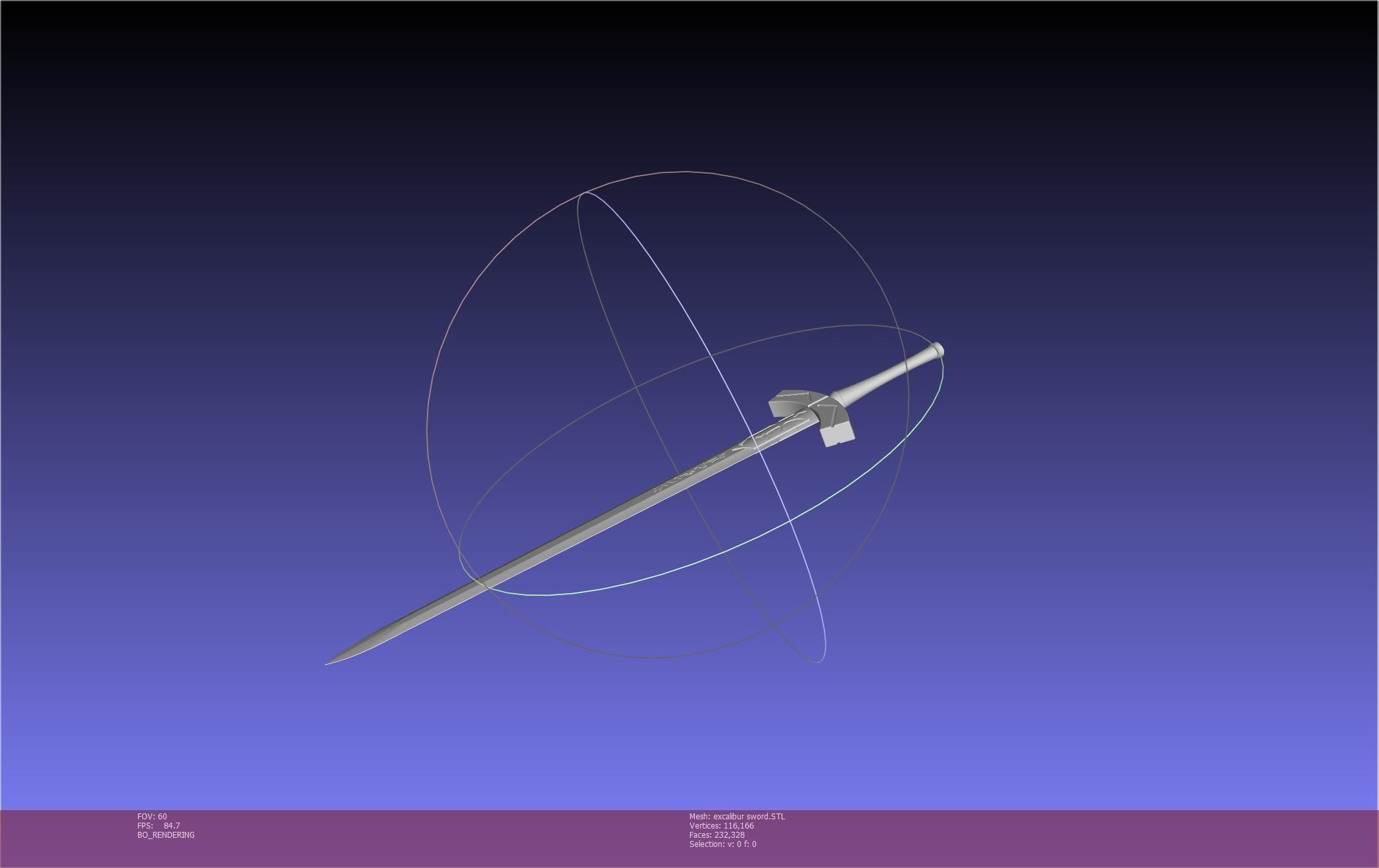 Fate Saber Excalibur Sword Printable Assembly 3D print model_57
