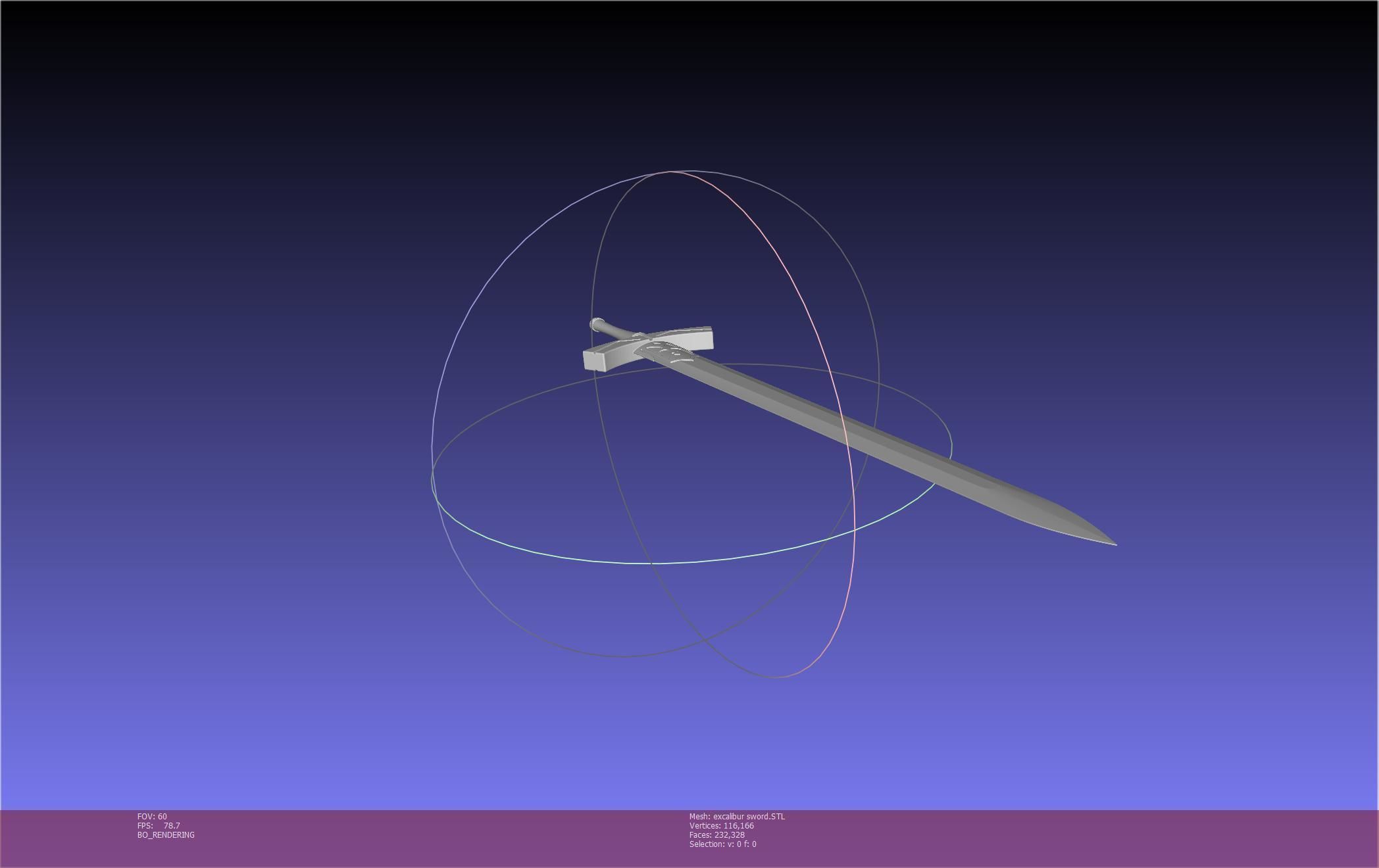 Fate Saber Excalibur Sword Printable Assembly 3D print model_92