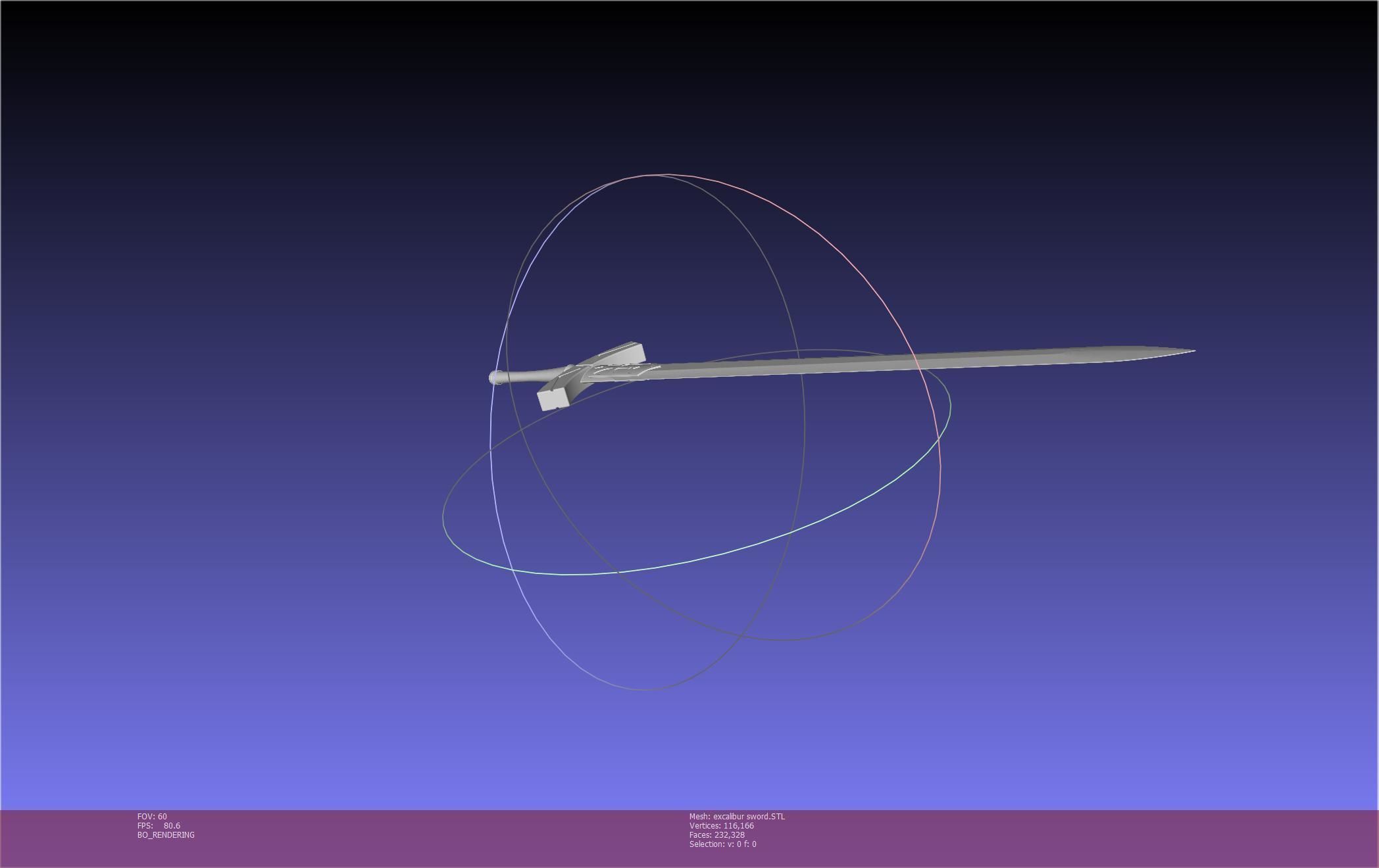 Fate Saber Excalibur Sword Printable Assembly 3D print model_65