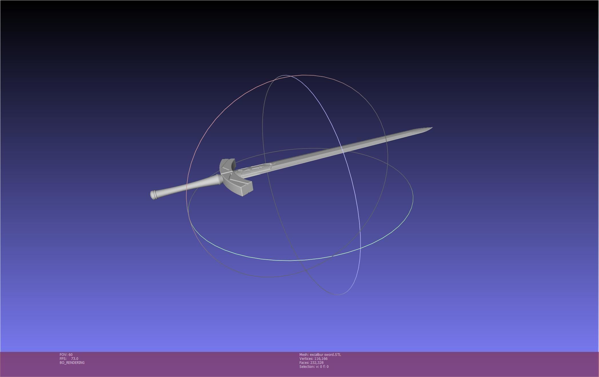 Fate Saber Excalibur Sword Printable Assembly 3D print model_62