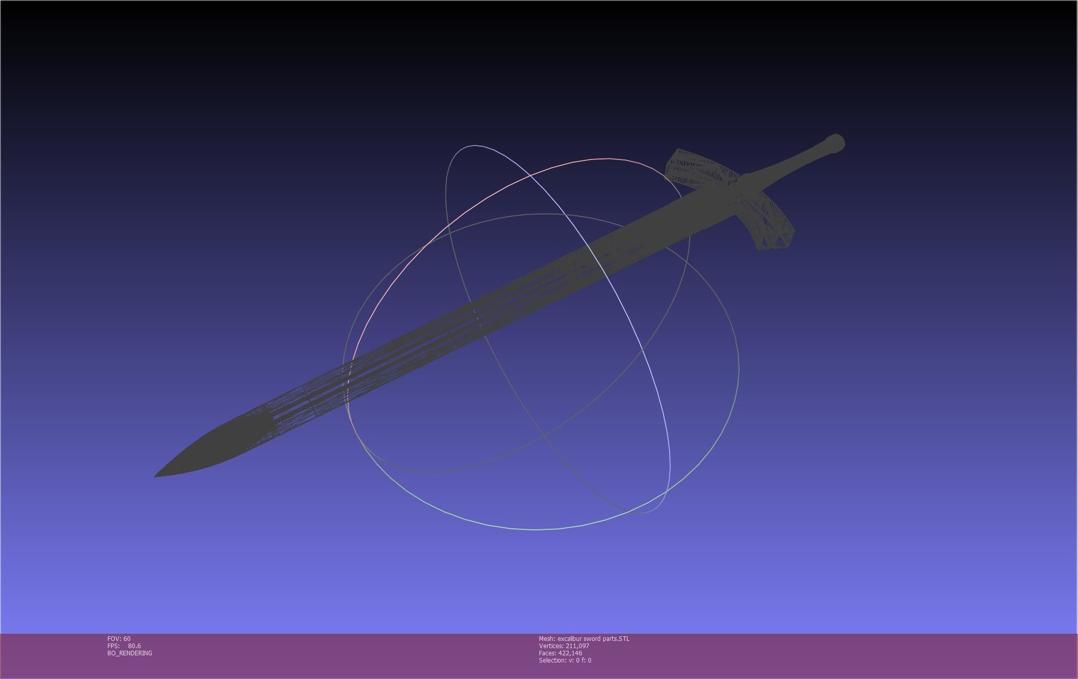Fate Saber Excalibur Sword Printable Assembly 3D print model_123