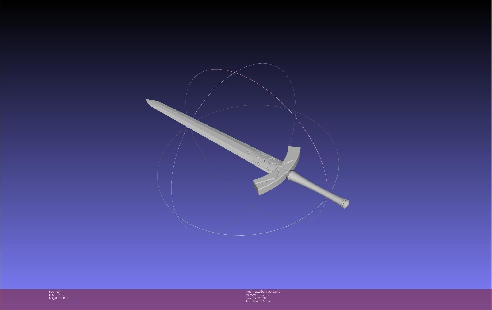 Fate Saber Excalibur Sword Printable Assembly 3D print model_43
