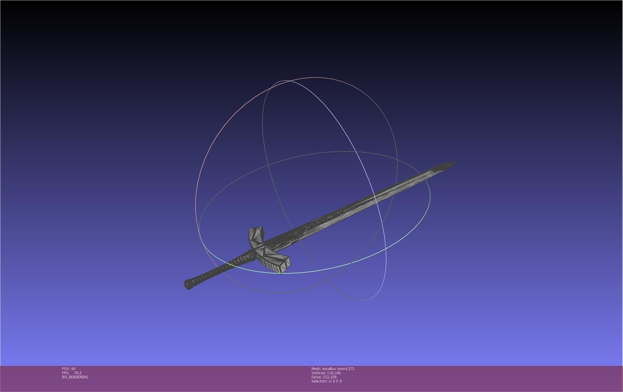 Fate Saber Excalibur Sword Printable Assembly 3D print model_117