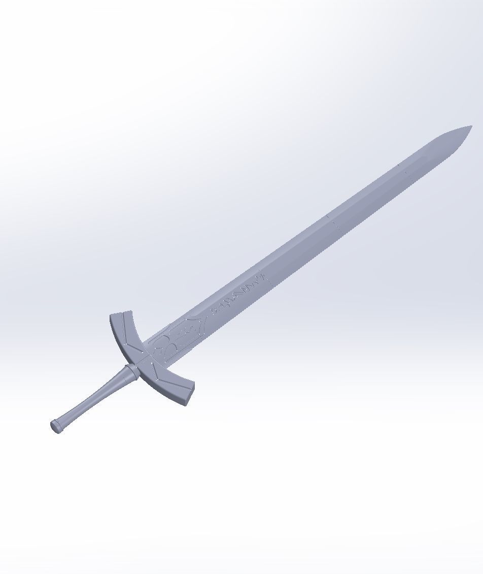 Fate Saber Excalibur Sword Printable Assembly 3D print model_7
