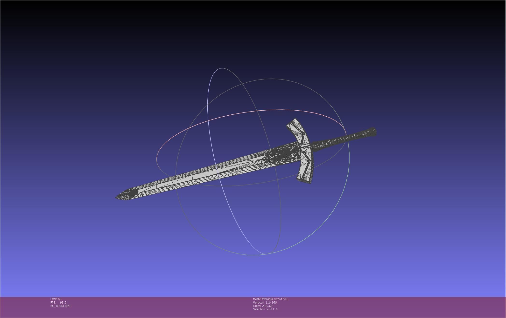 Fate Saber Excalibur Sword Printable Assembly 3D print model_103