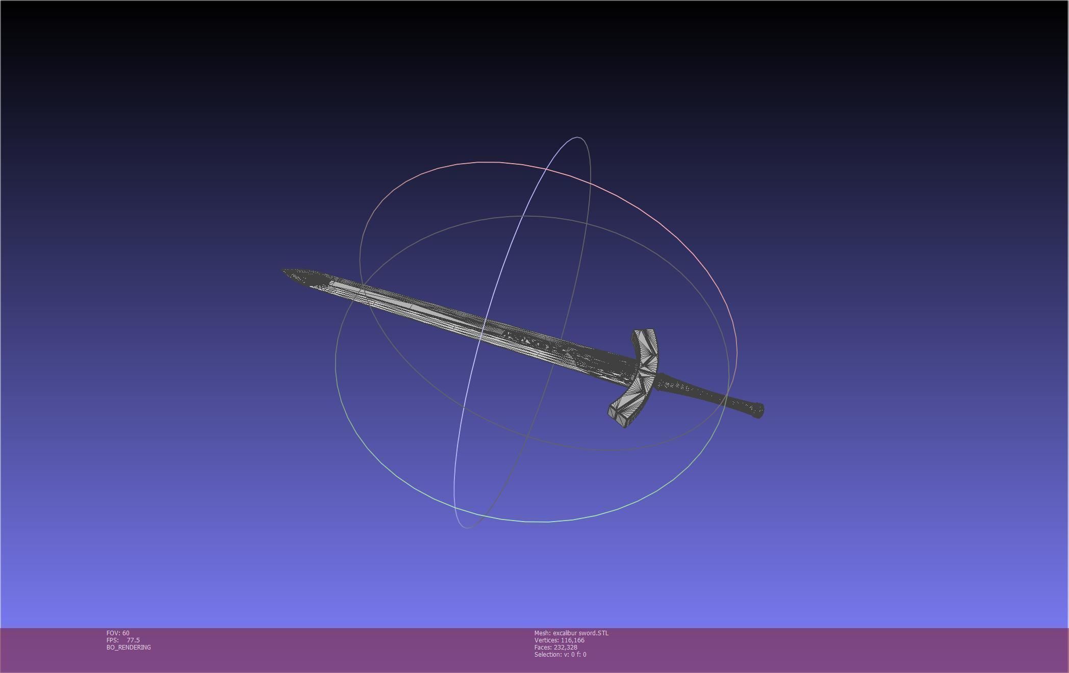 Fate Saber Excalibur Sword Printable Assembly 3D print model_115