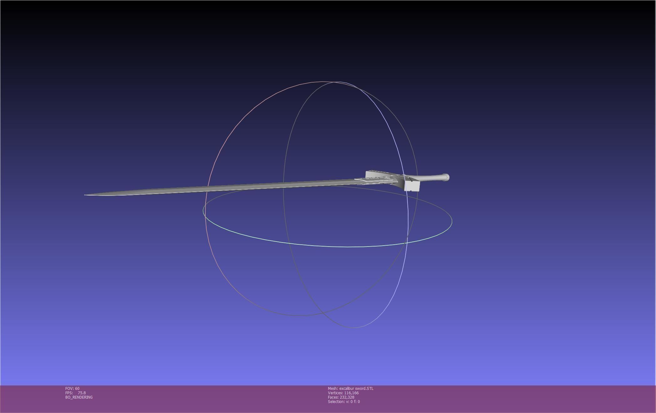 Fate Saber Excalibur Sword Printable Assembly 3D print model_49