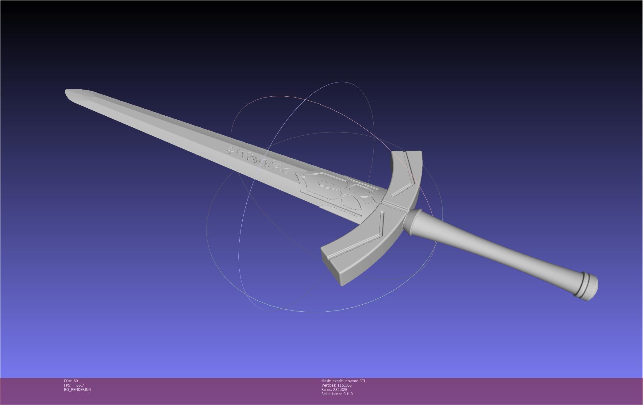 Fate Saber Excalibur Sword Printable Assembly 3D print model_113