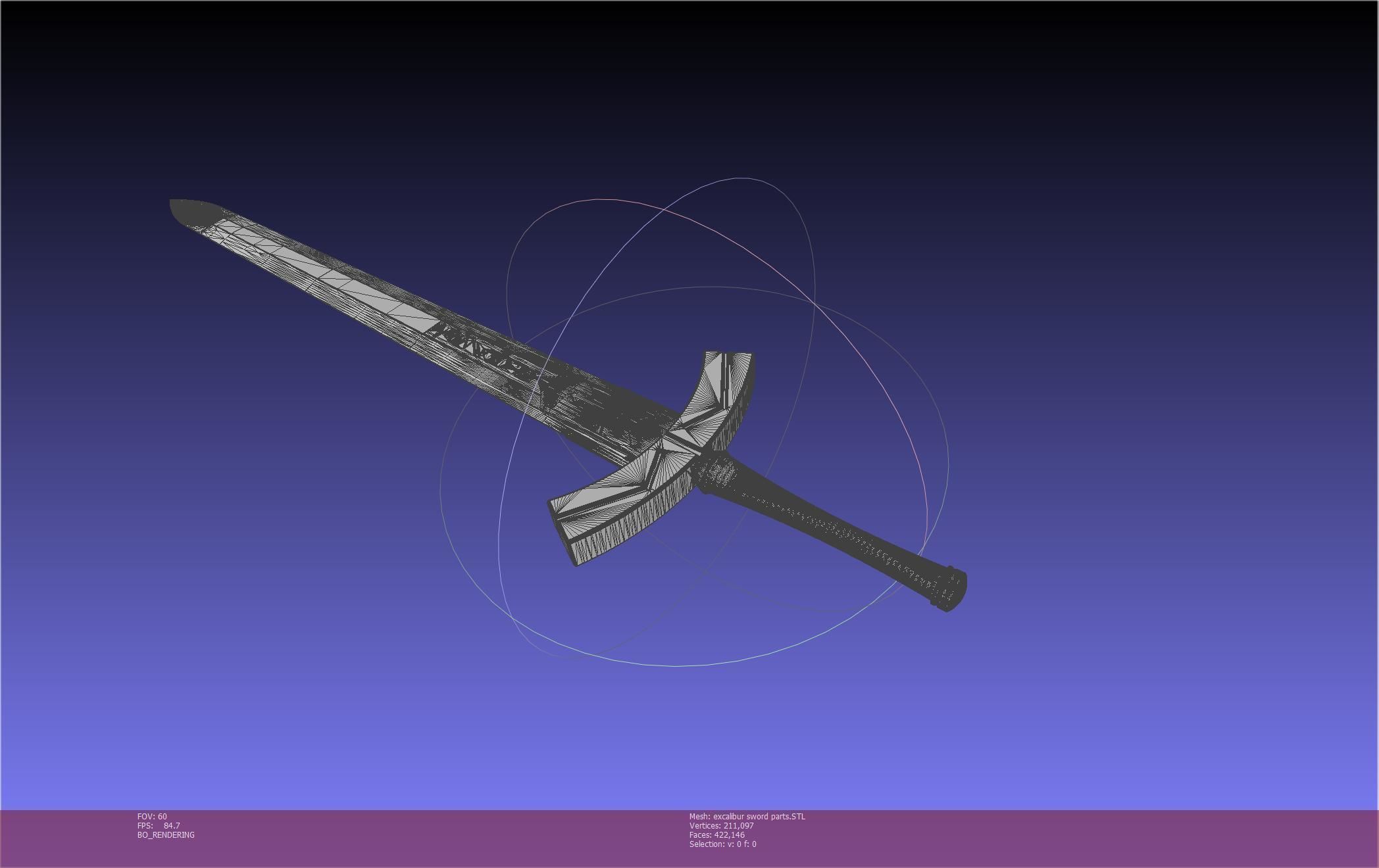 Fate Saber Excalibur Sword Printable Assembly 3D print model_109