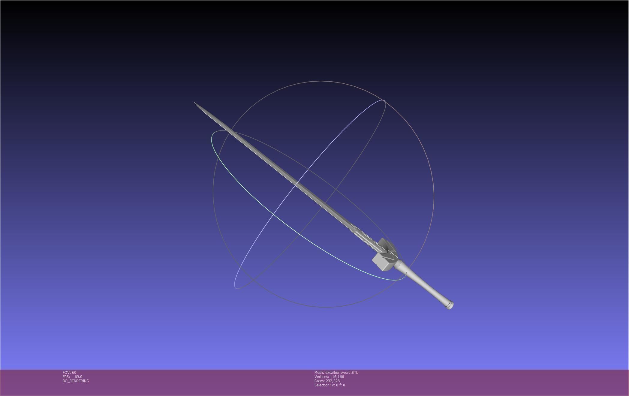 Fate Saber Excalibur Sword Printable Assembly 3D print model_31