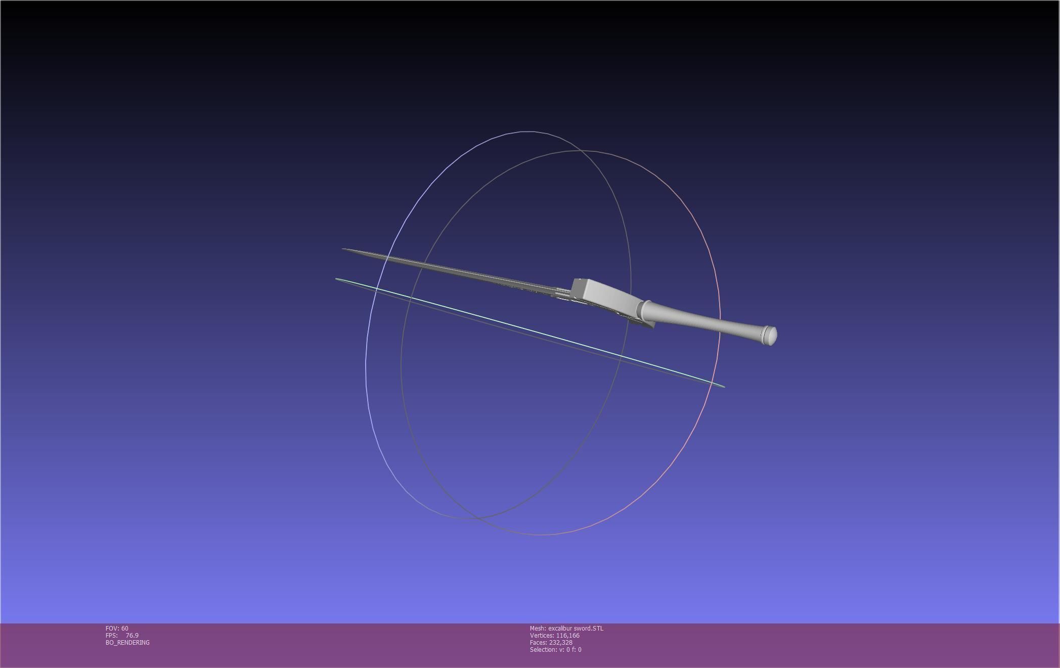 Fate Saber Excalibur Sword Printable Assembly 3D print model_81