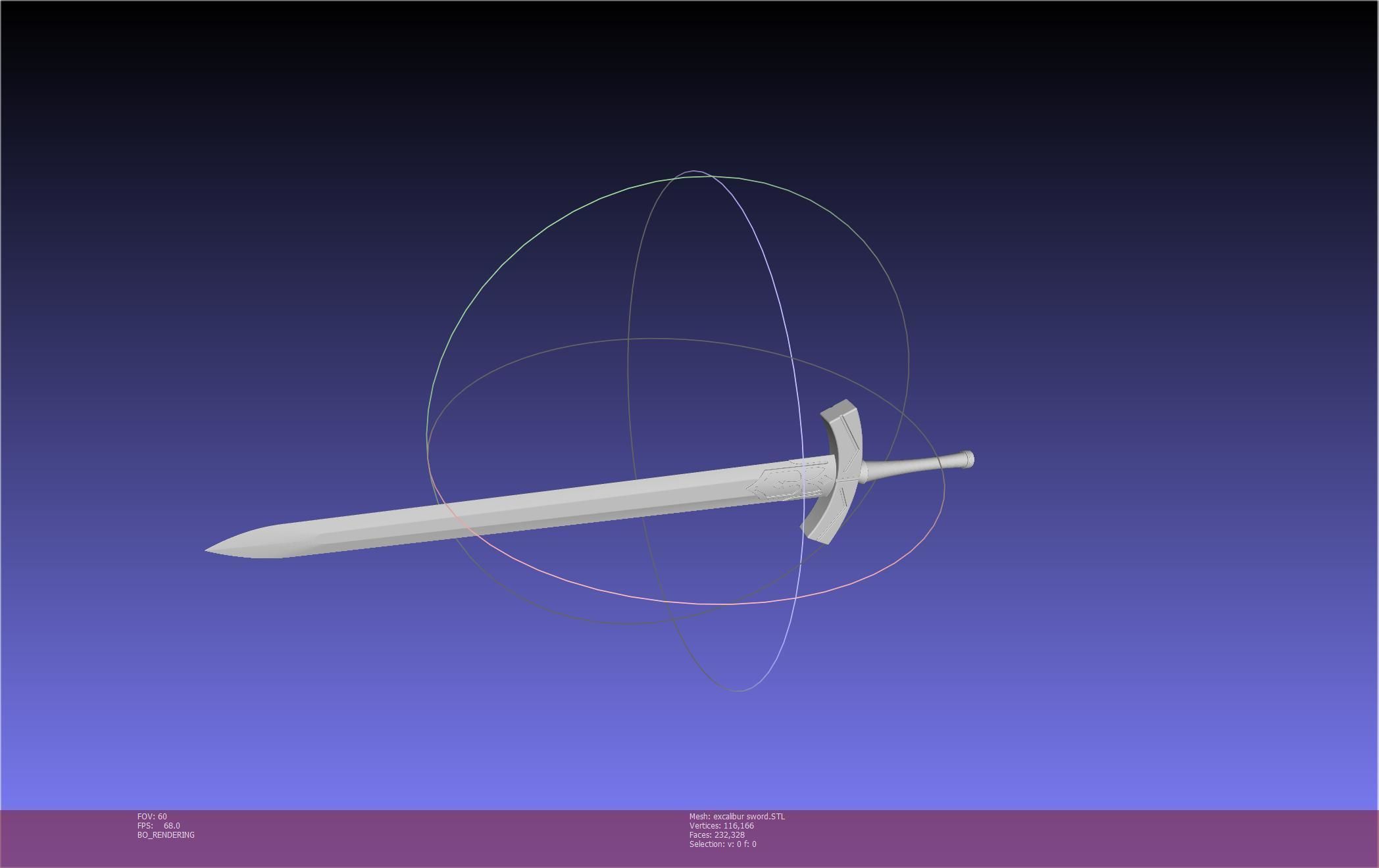 Fate Saber Excalibur Sword Printable Assembly 3D print model_80