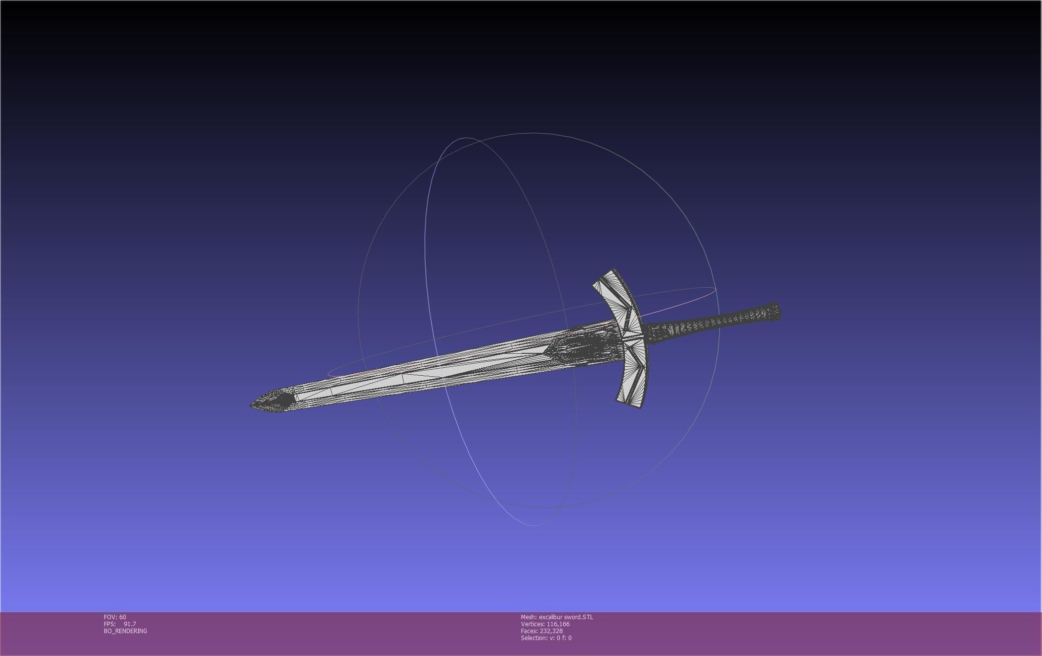 Fate Saber Excalibur Sword Printable Assembly 3D print model_106