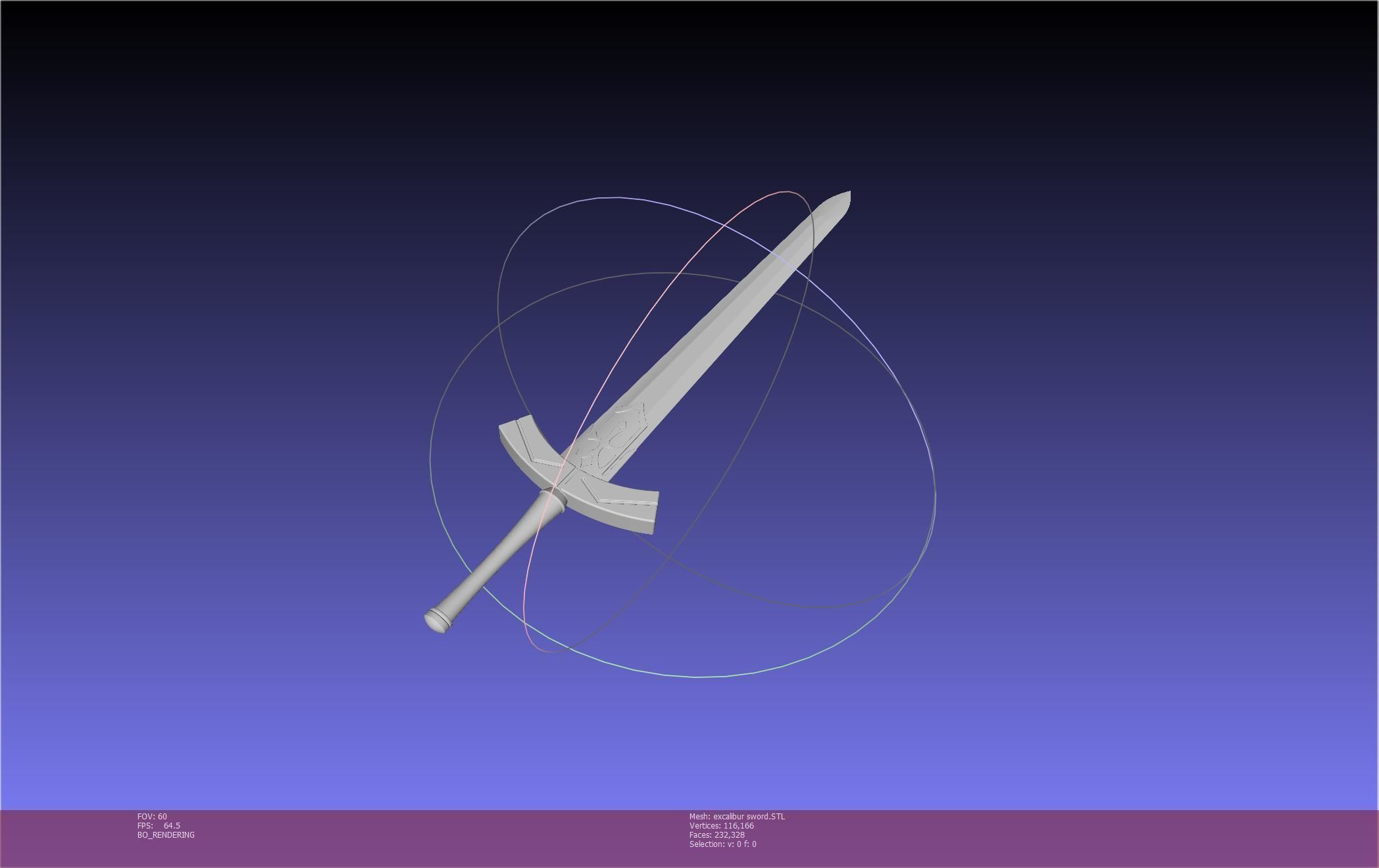 Fate Saber Excalibur Sword Printable Assembly 3D print model_42