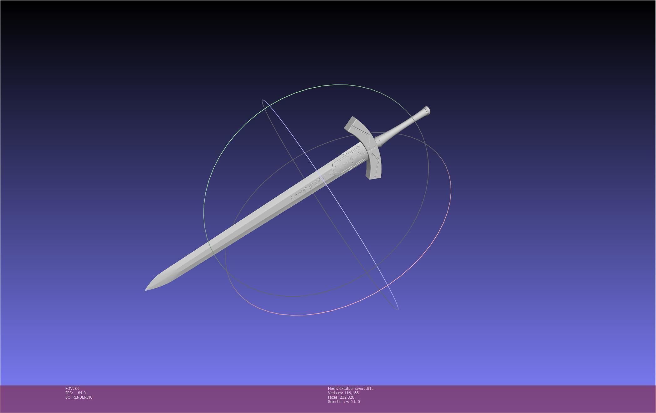 Fate Saber Excalibur Sword Printable Assembly 3D print model_96