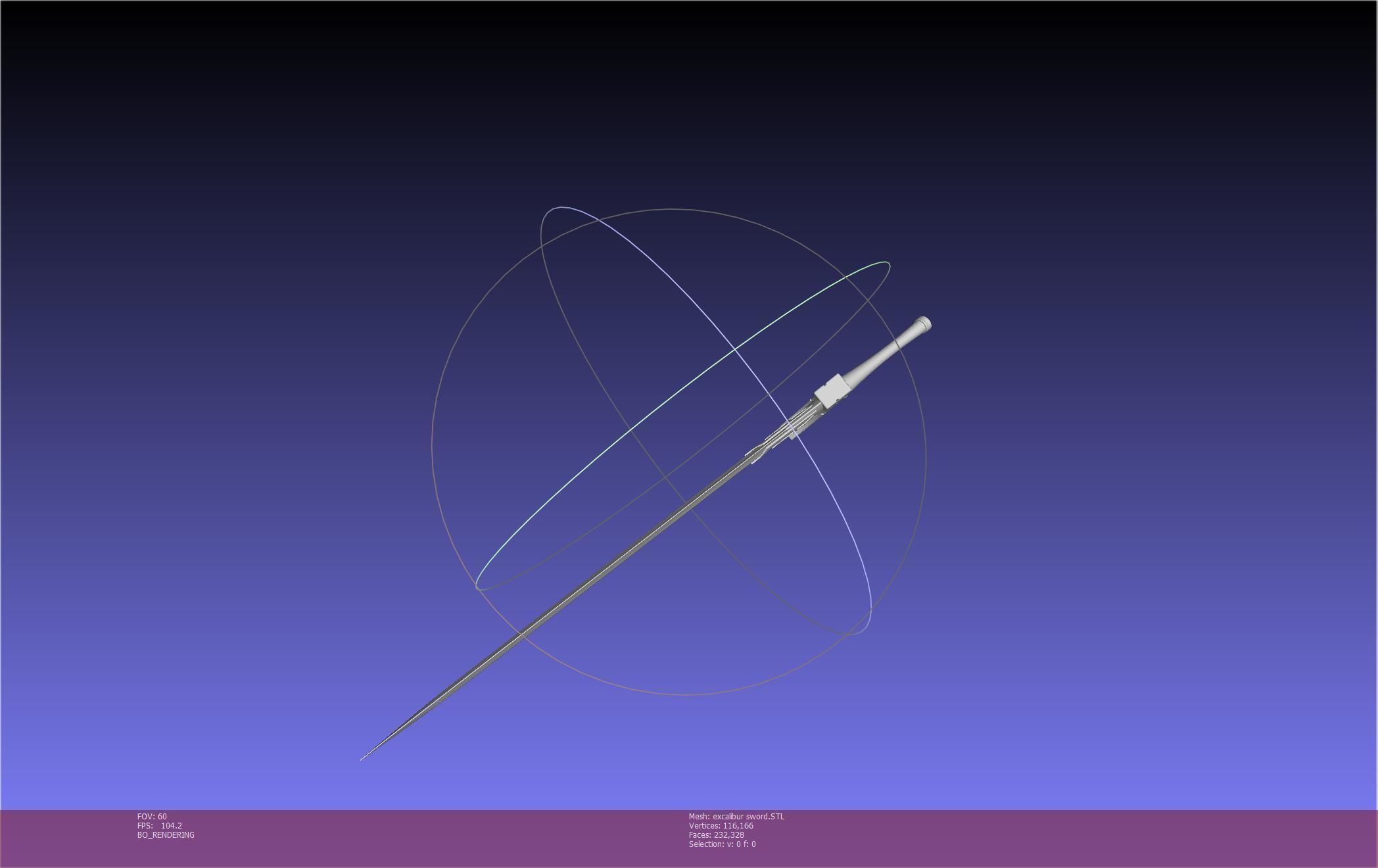 Fate Saber Excalibur Sword Printable Assembly 3D print model_88