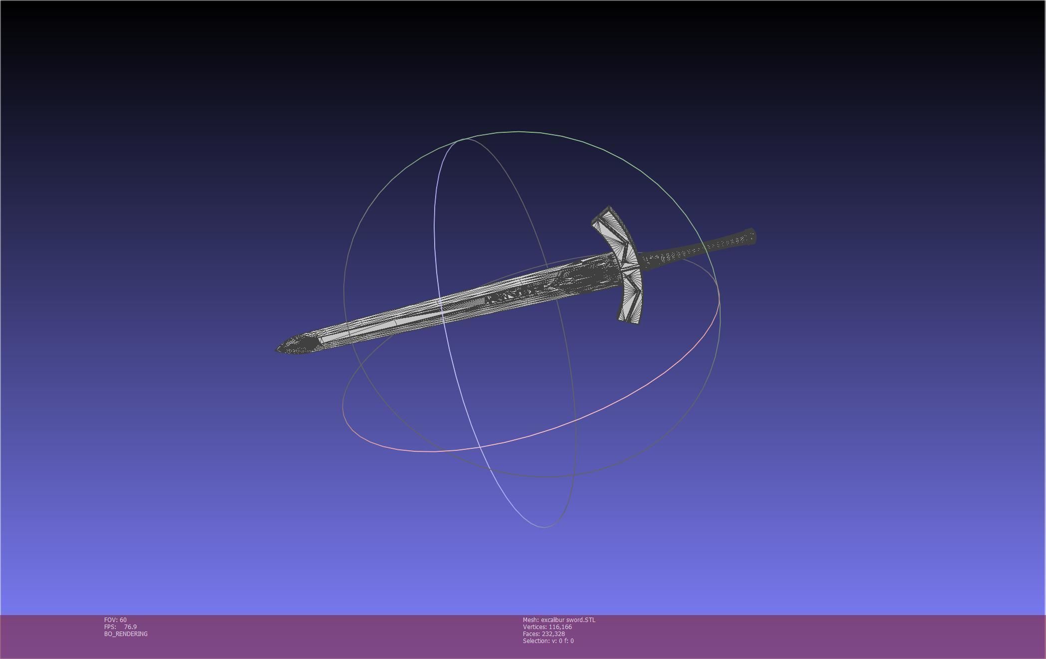 Fate Saber Excalibur Sword Printable Assembly 3D print model_94