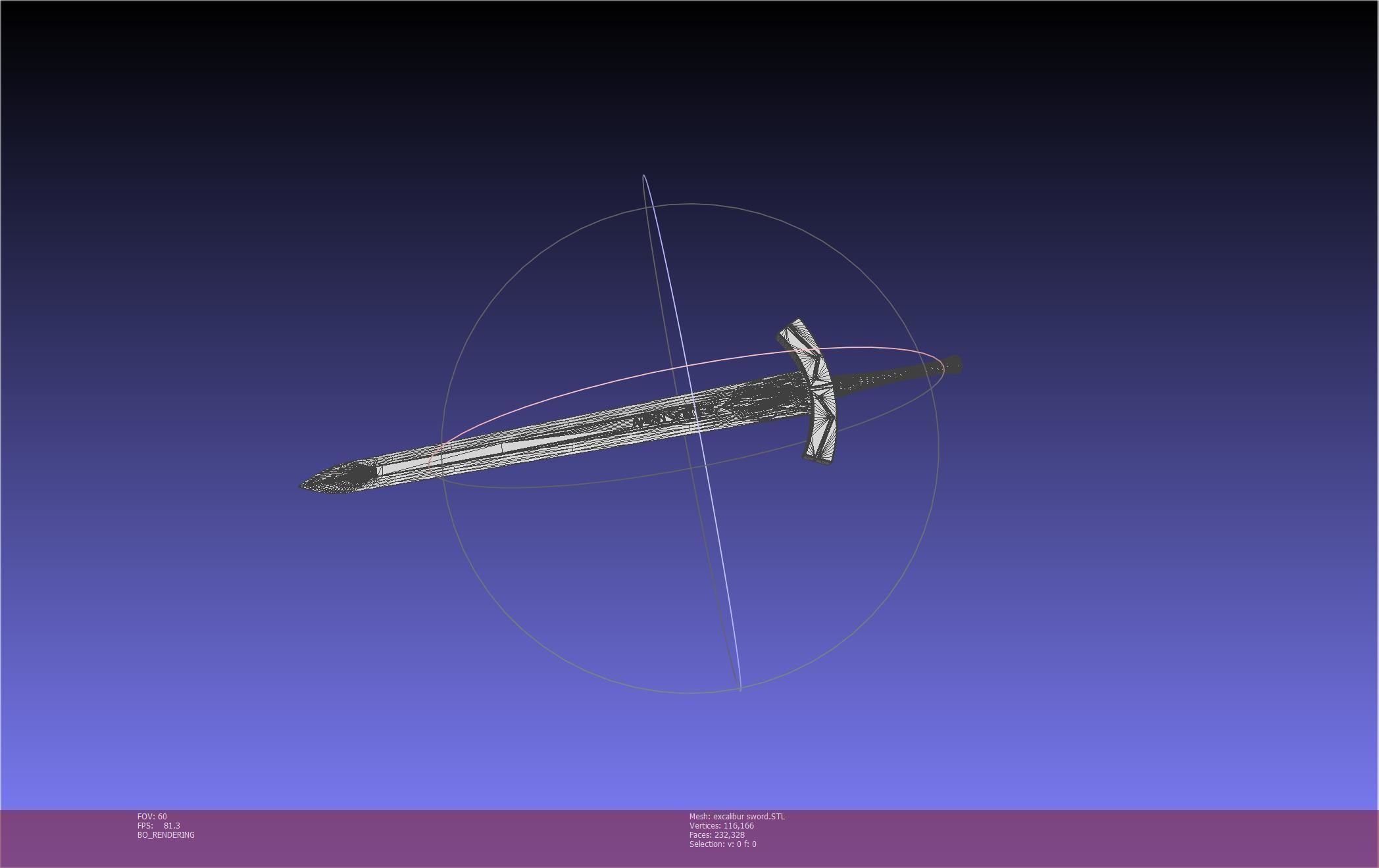 Fate Saber Excalibur Sword Printable Assembly 3D print model_93