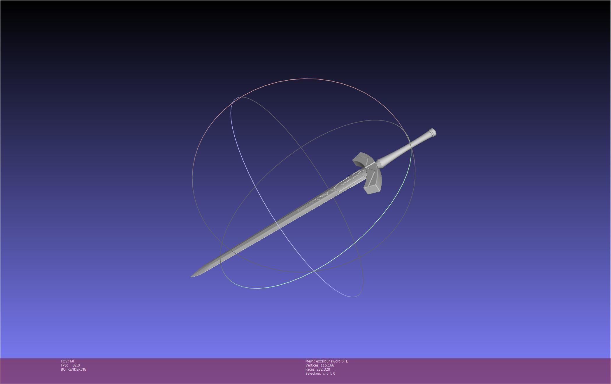 Fate Saber Excalibur Sword Printable Assembly 3D print model_82