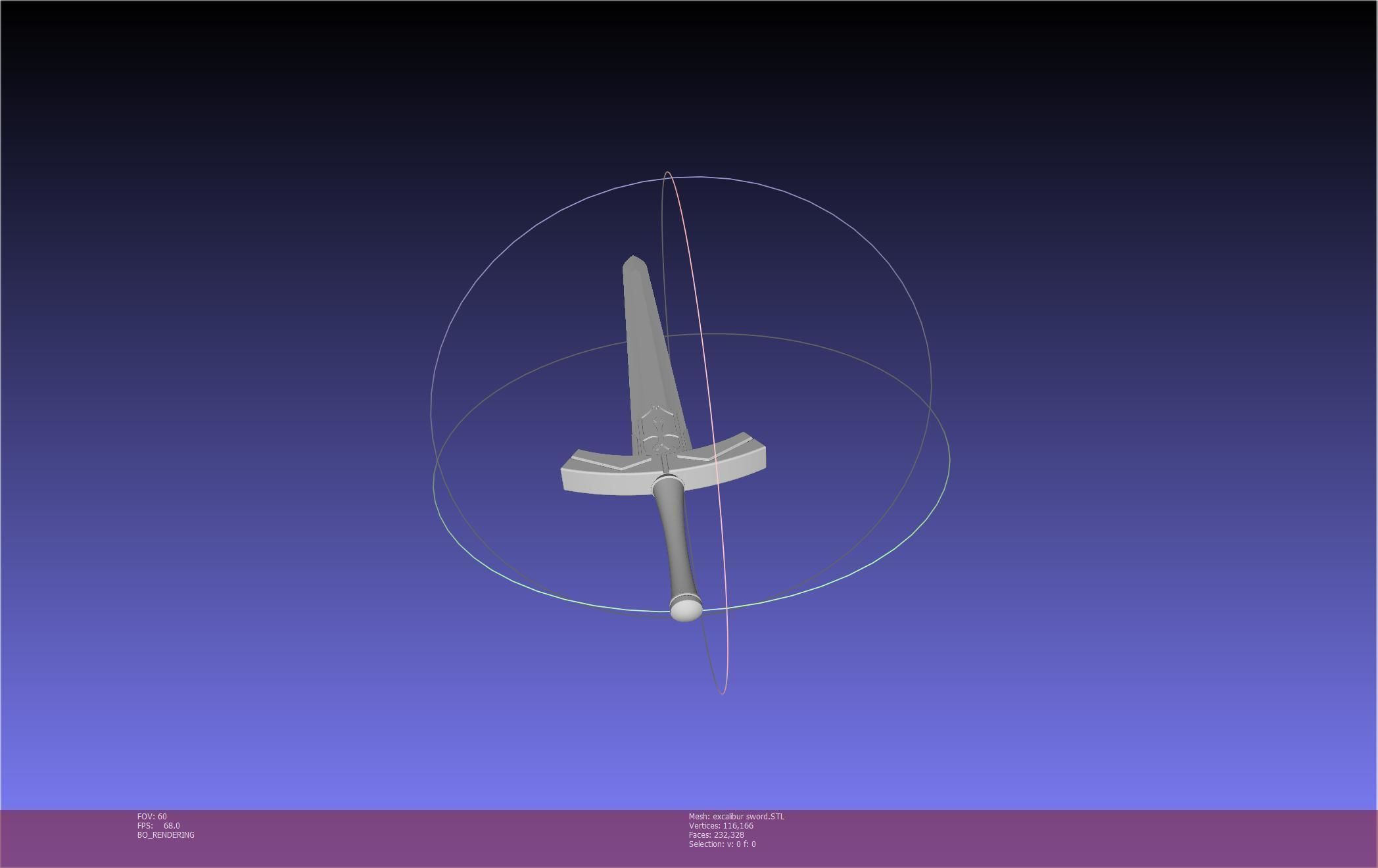 Fate Saber Excalibur Sword Printable Assembly 3D print model_41