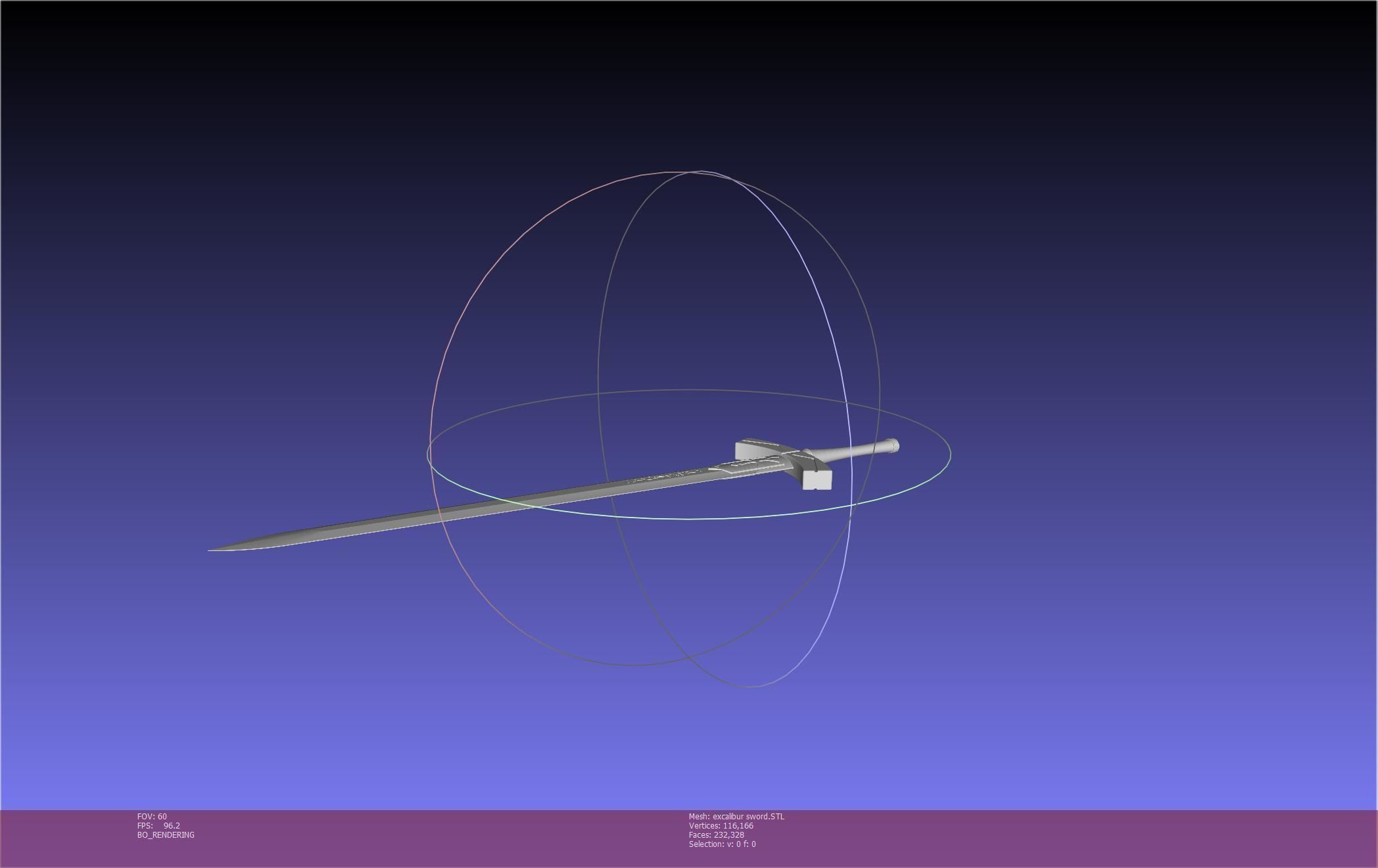 Fate Saber Excalibur Sword Printable Assembly 3D print model_78