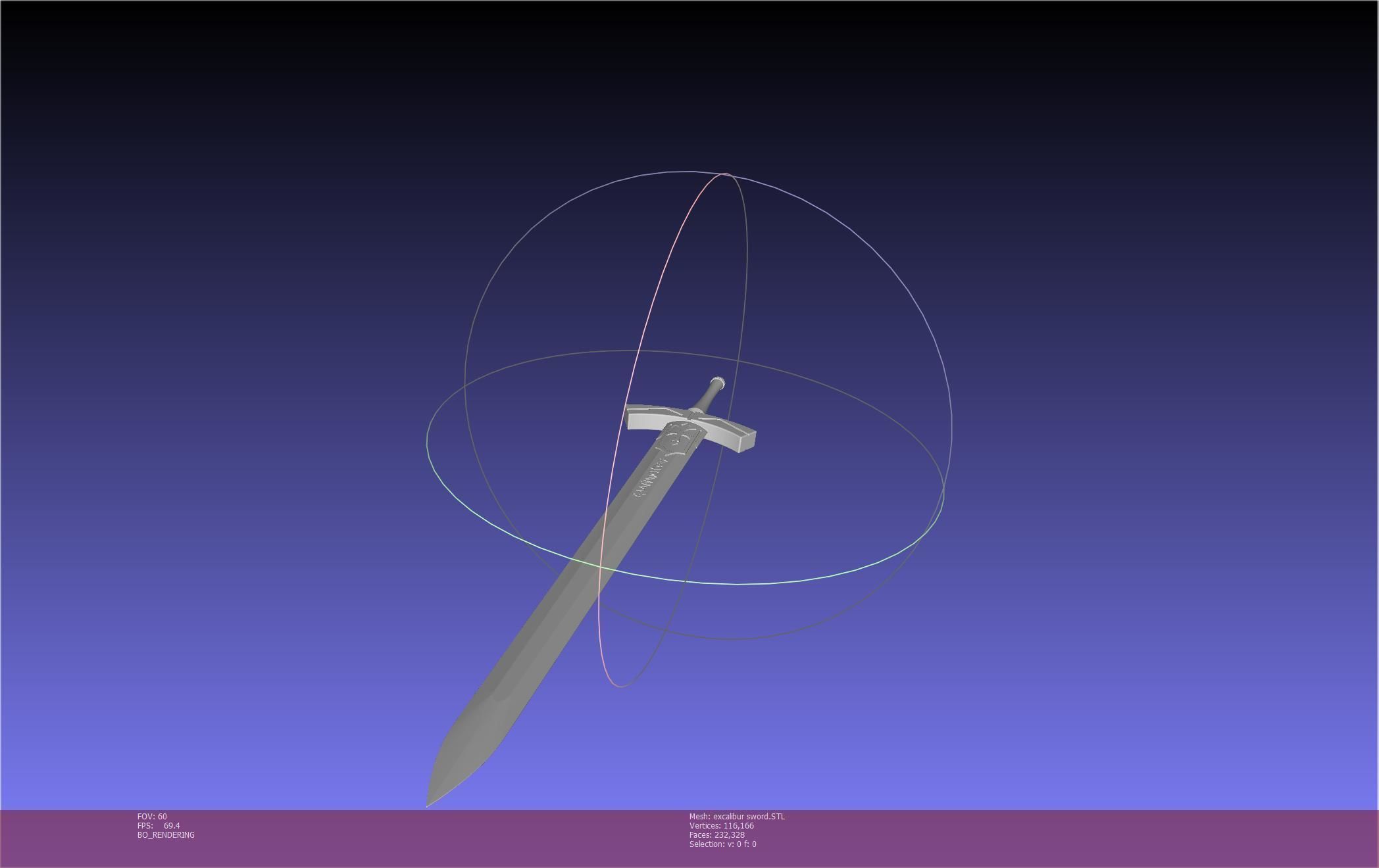 Fate Saber Excalibur Sword Printable Assembly 3D print model_74