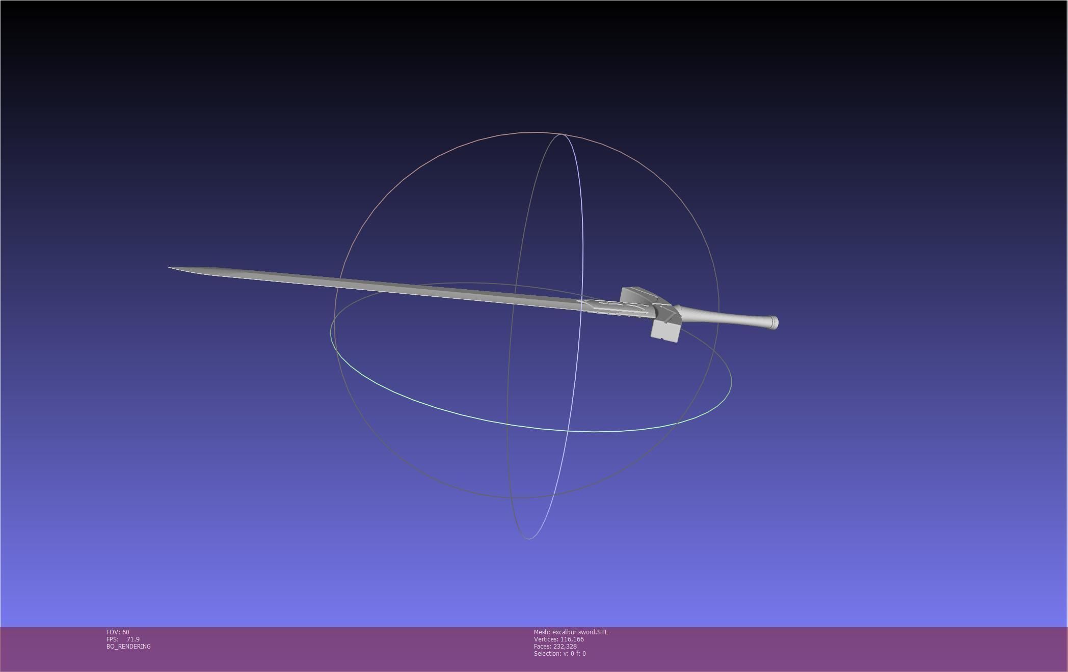 Fate Saber Excalibur Sword Printable Assembly 3D print model_87