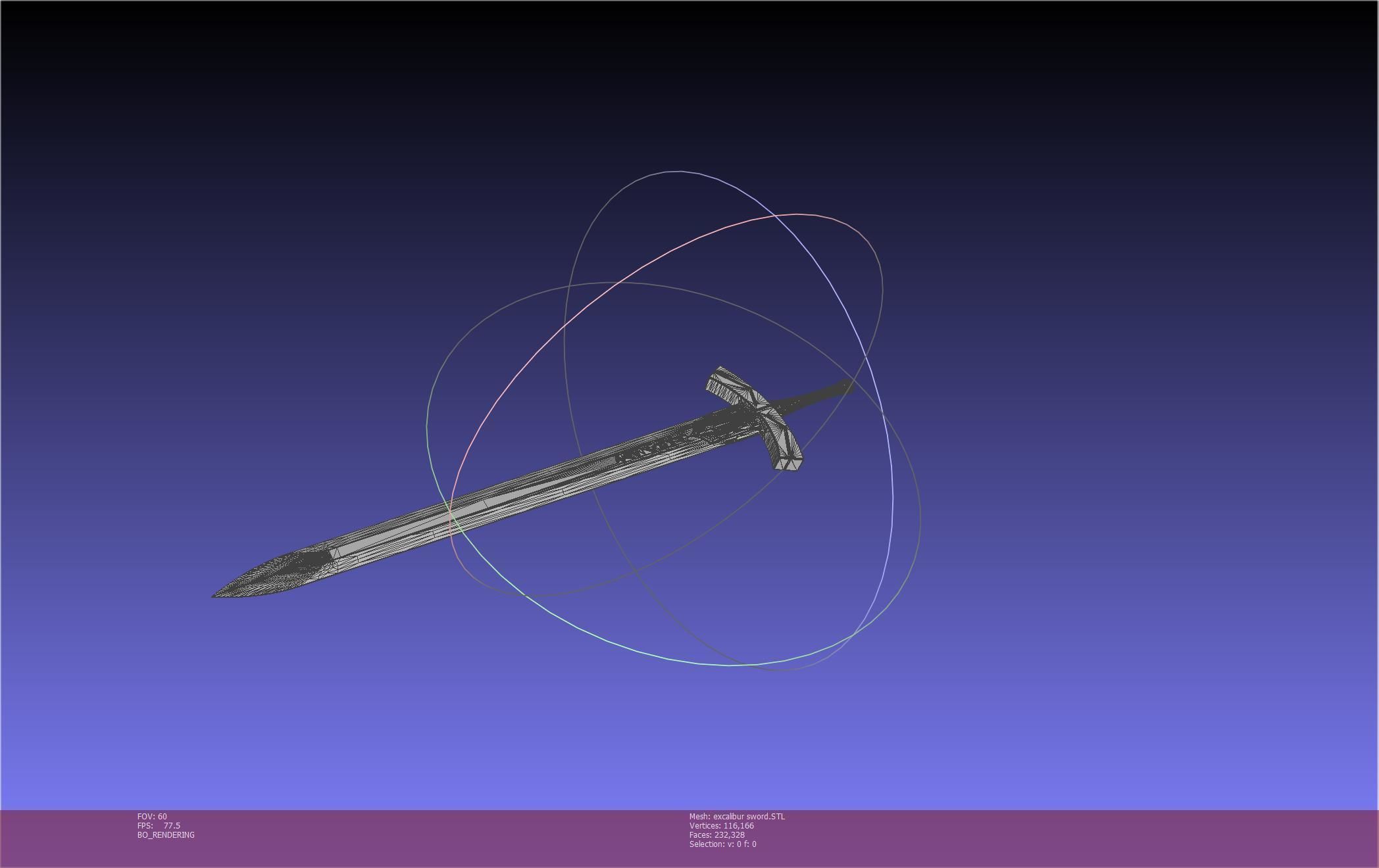 Fate Saber Excalibur Sword Printable Assembly 3D print model_98