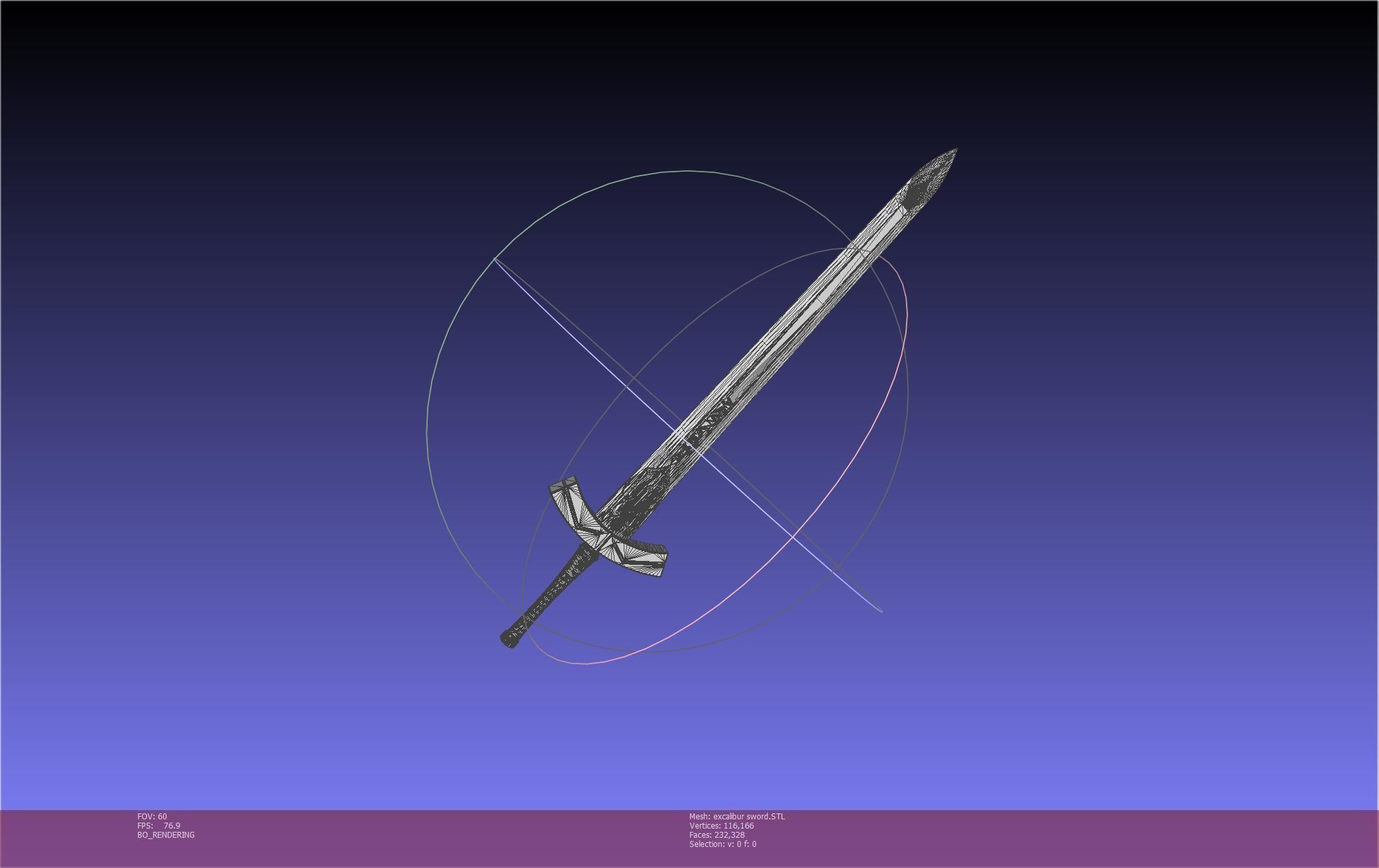 Fate Saber Excalibur Sword Printable Assembly 3D print model_104