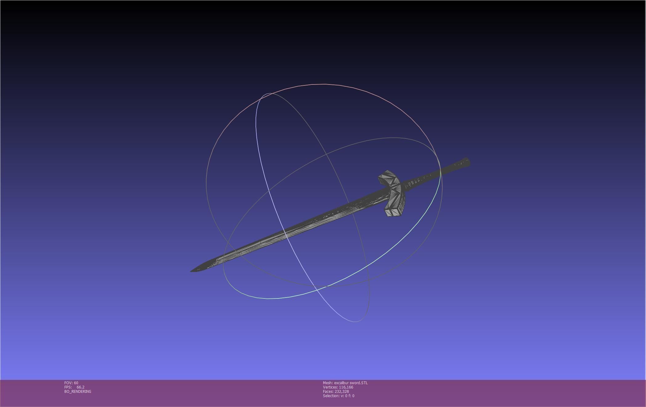 Fate Saber Excalibur Sword Printable Assembly 3D print model_99