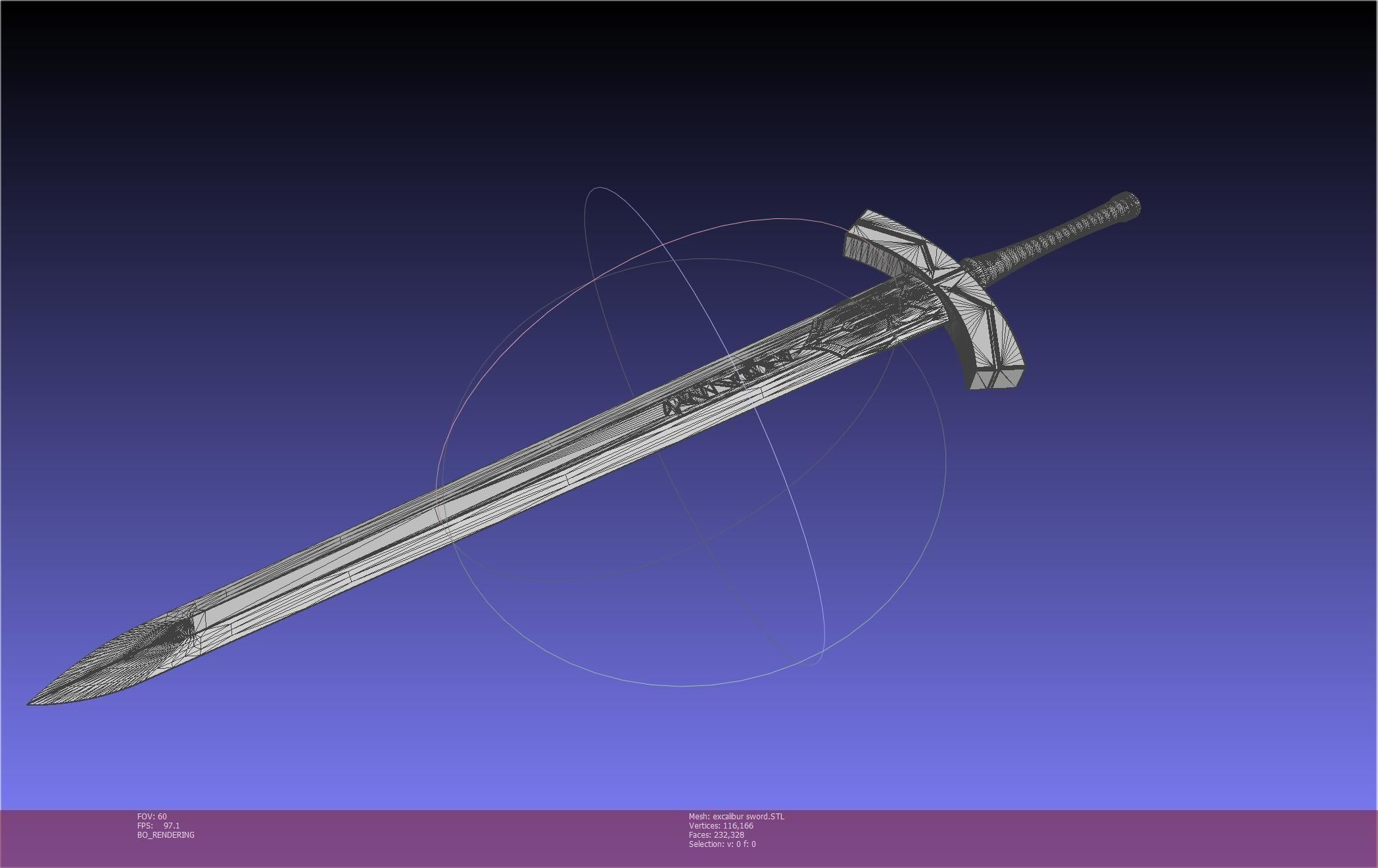 Fate Saber Excalibur Sword Printable Assembly 3D print model_116