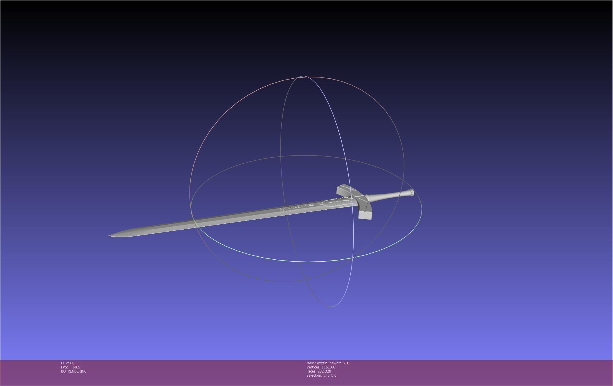 Fate Saber Excalibur Sword Printable Assembly 3D print model_73